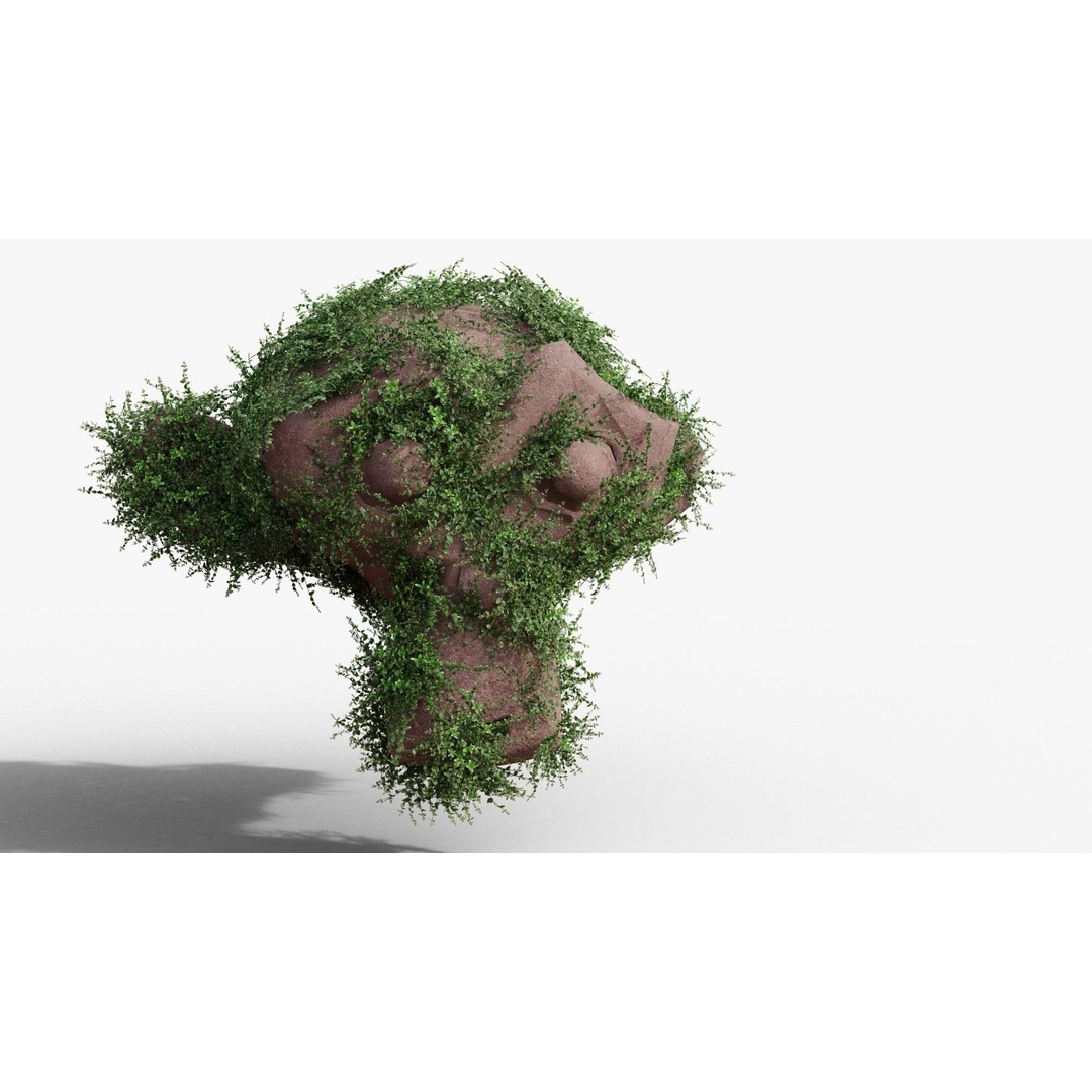 Vinca Minor 3D Model – Low Poly Ground Cover Plant, Blender - View 5