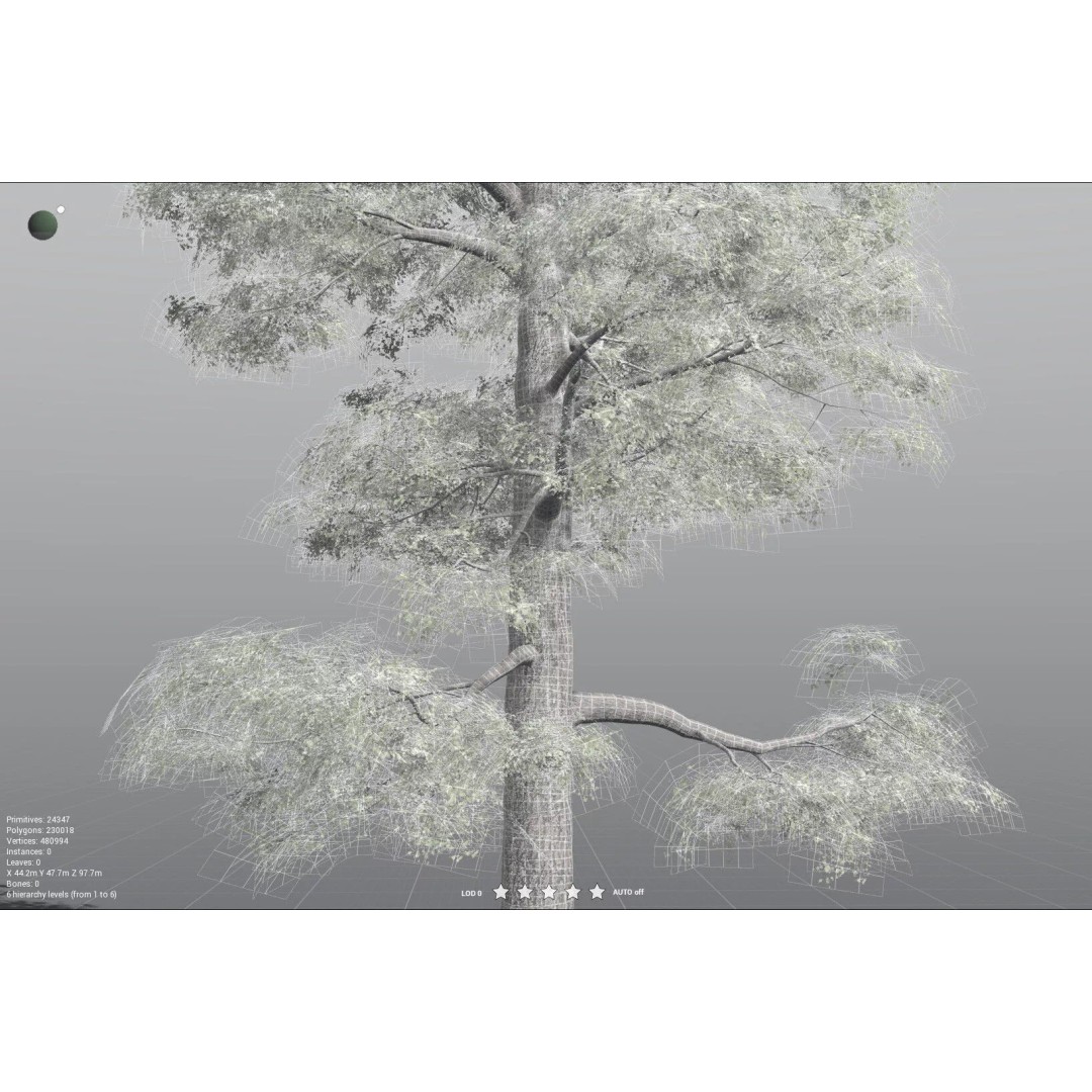 Sitka Spruce 3D Model – High Poly PBR Tree Asset, FBX