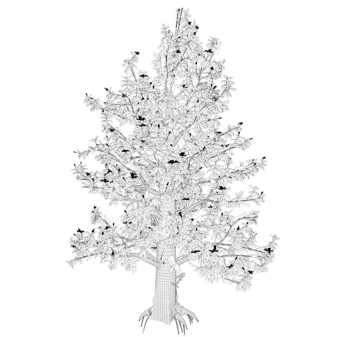 Southern Magnolia Tree 3D Model – Photorealistic Game Asset, FBX - View 3