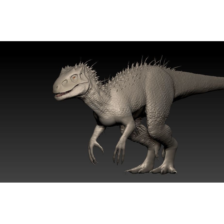 Indominus Rex 3D Model – Highly Detailed Rigged Dinosaur Asset, FBX, OBJ - View 11