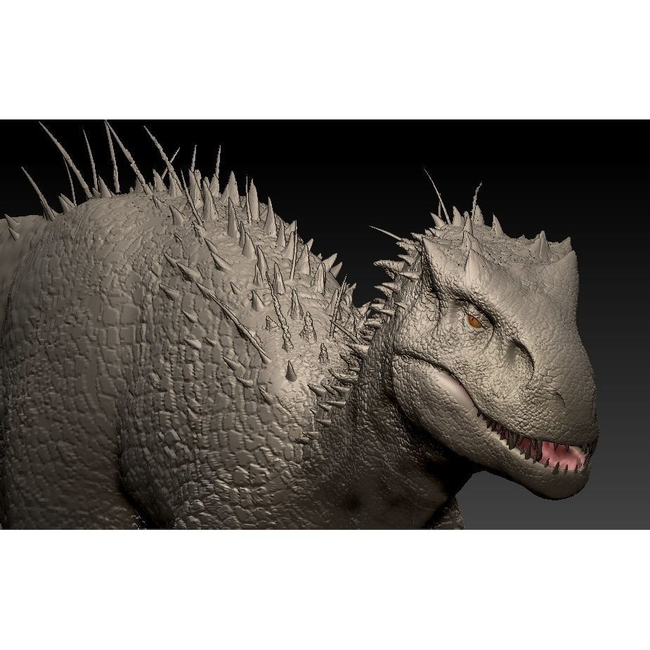 Indominus Rex 3D Model – Highly Detailed Rigged Dinosaur Asset, FBX, OBJ - View 12