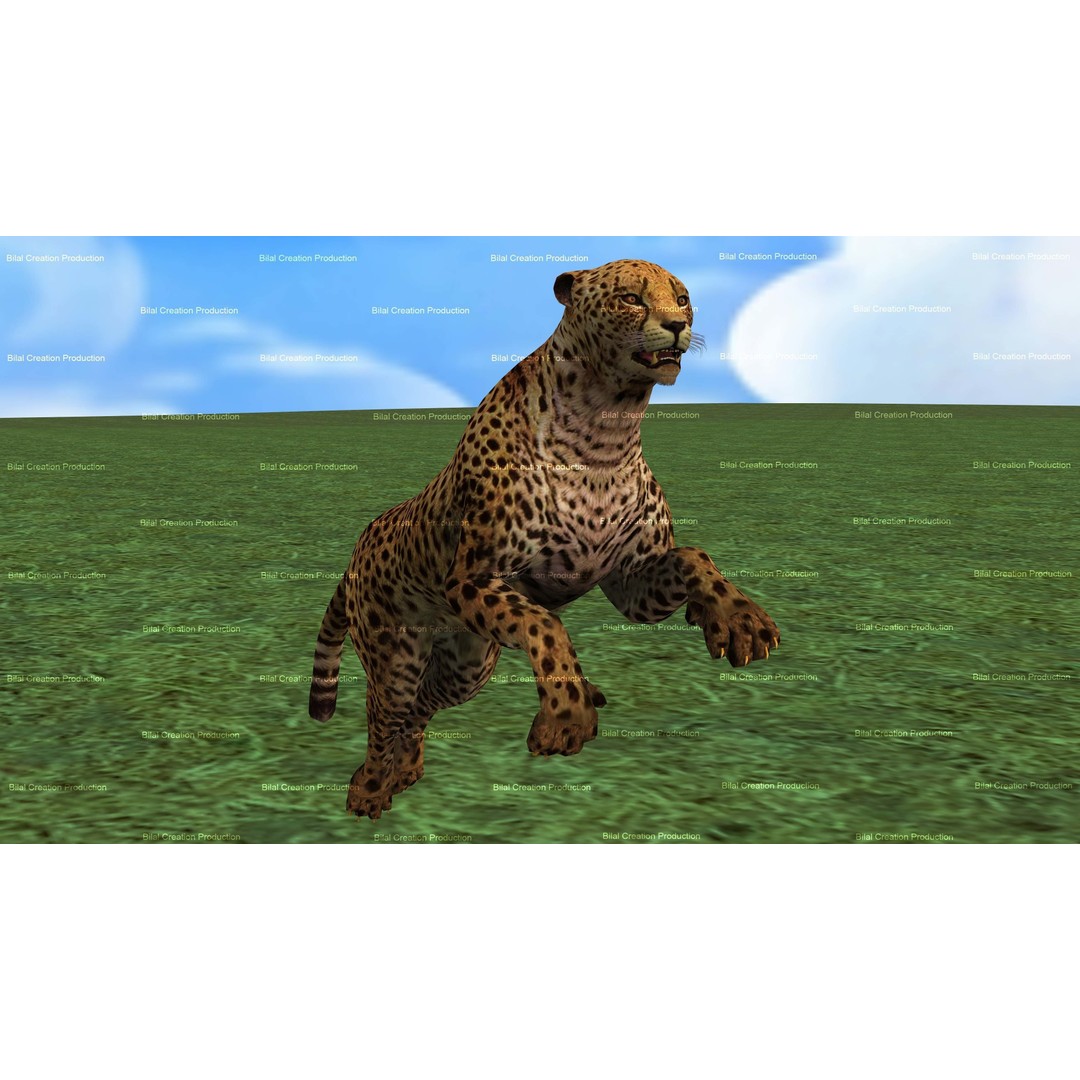 Cheetah 3D Model – Low Poly Rigged Animated Character, FBX - View 10