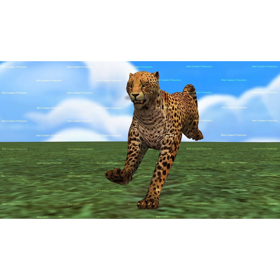 Cheetah 3D Model – Low Poly Rigged Animated Character, FBX - View 13