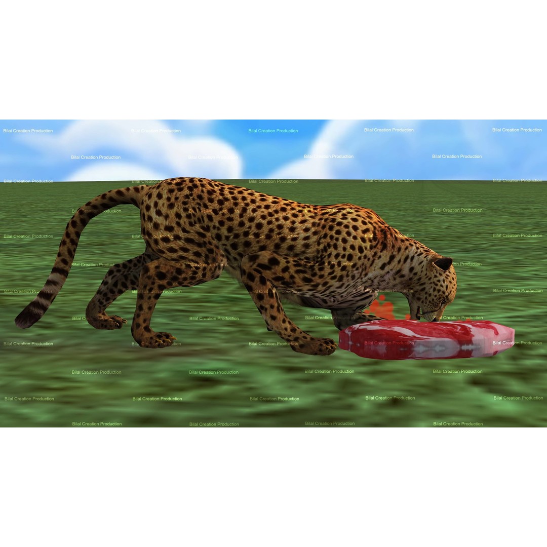 Cheetah 3D Model – Low Poly Rigged Animated Character, FBX - View 15