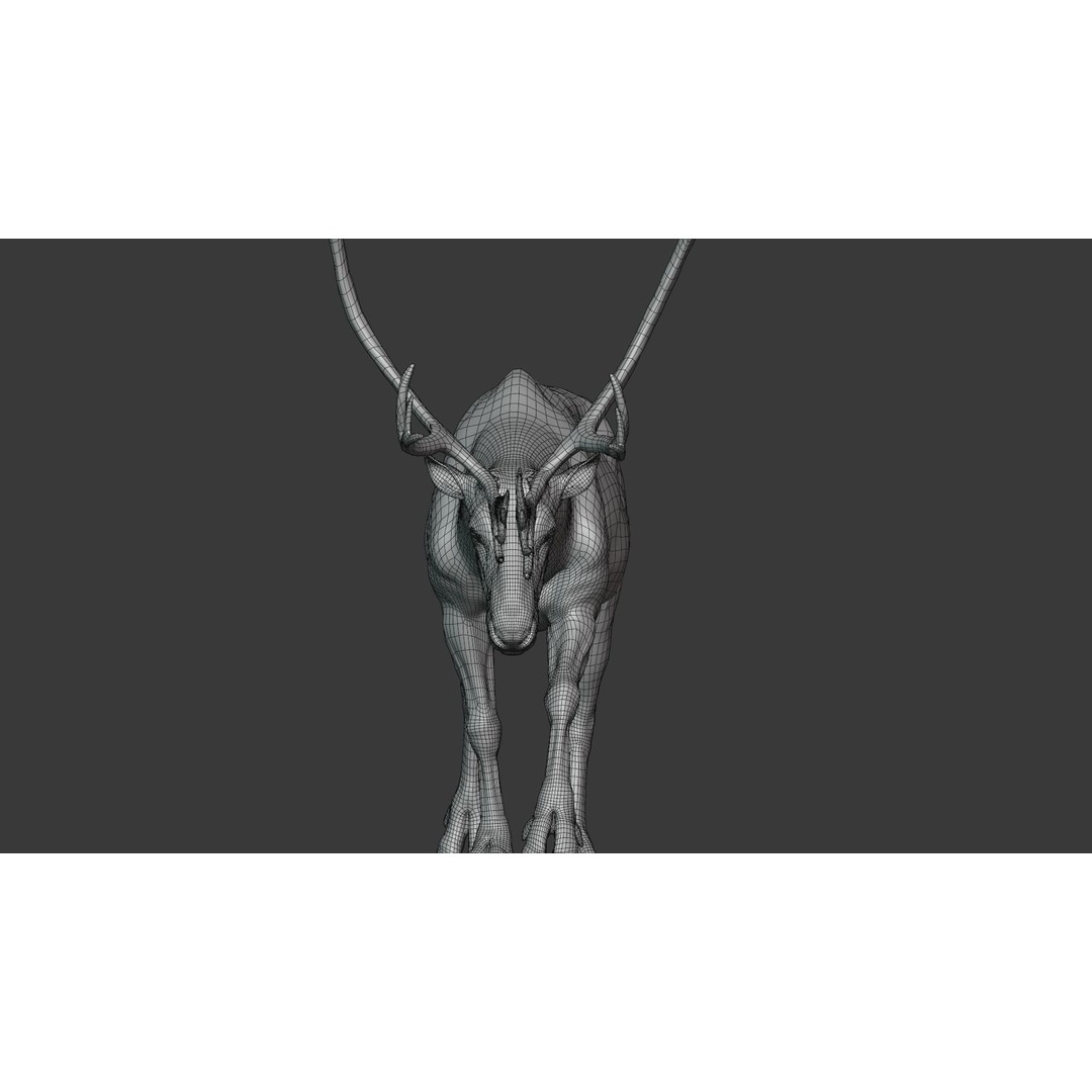 Reindeer Male and Female 3D Model – Animated Rigged Characters, Blender - View 32