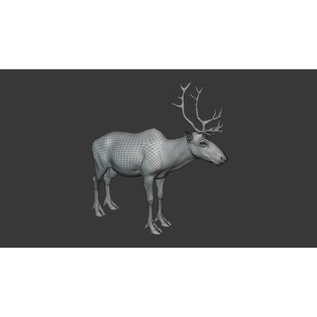Reindeer Male and Female 3D Model – Animated Rigged Characters, Blender - View 9