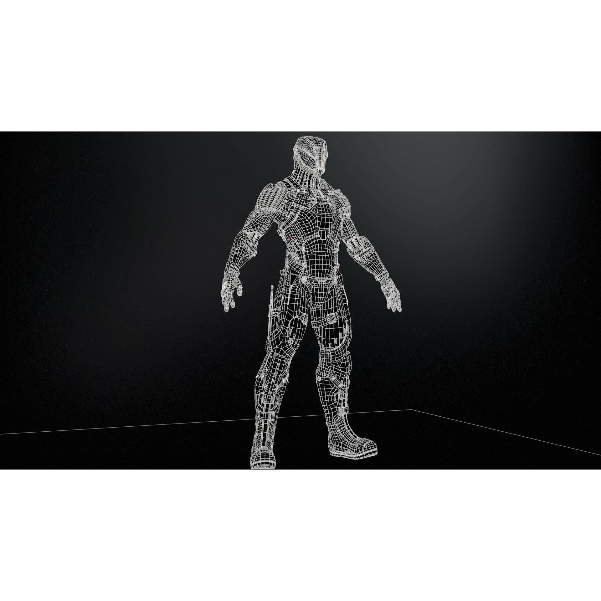 CyberNinja - Low-Poly Game-Ready 3D Model - View 13