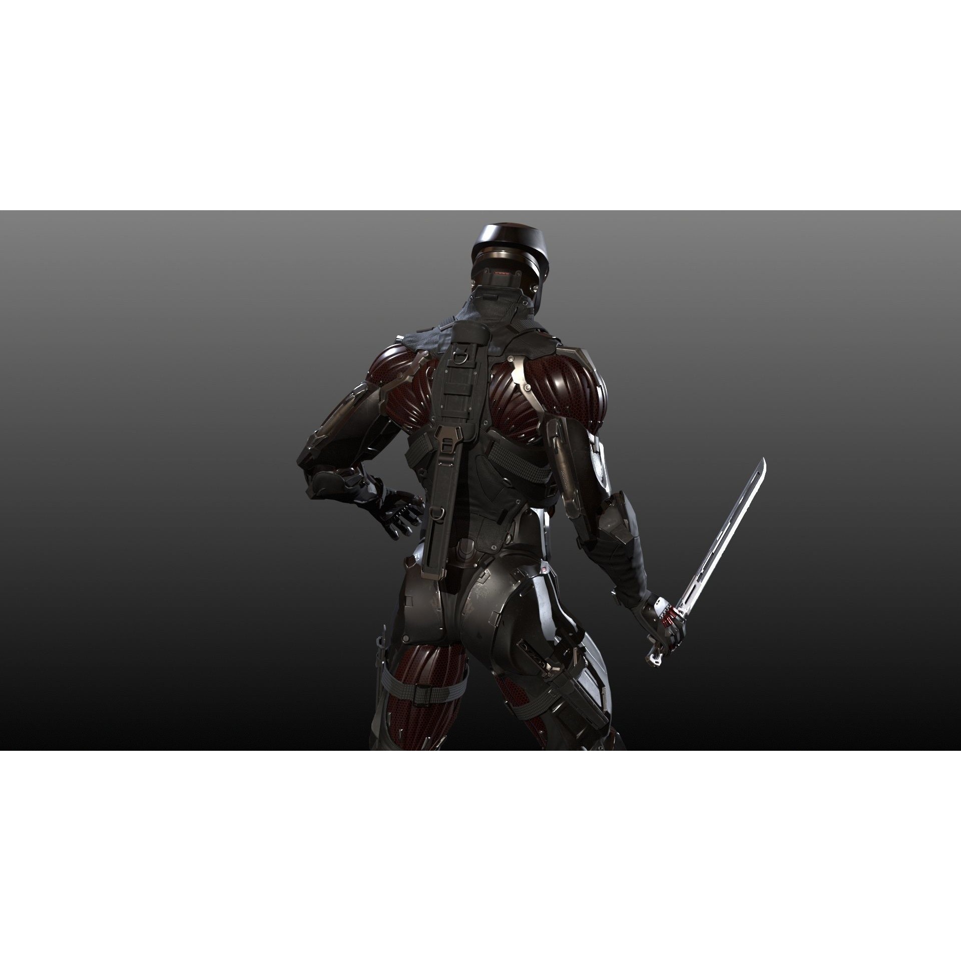 CyberNinja - Low-Poly Game-Ready 3D Model - View 16