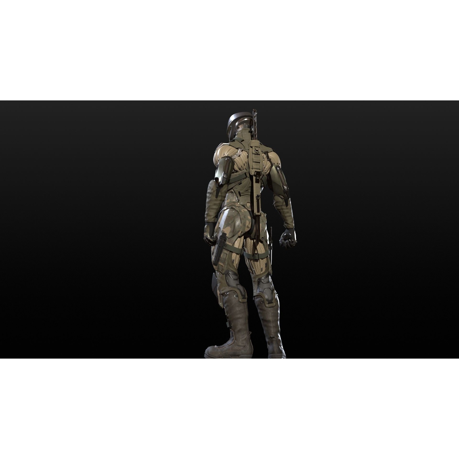CyberNinja - Low-Poly Game-Ready 3D Model - View 31