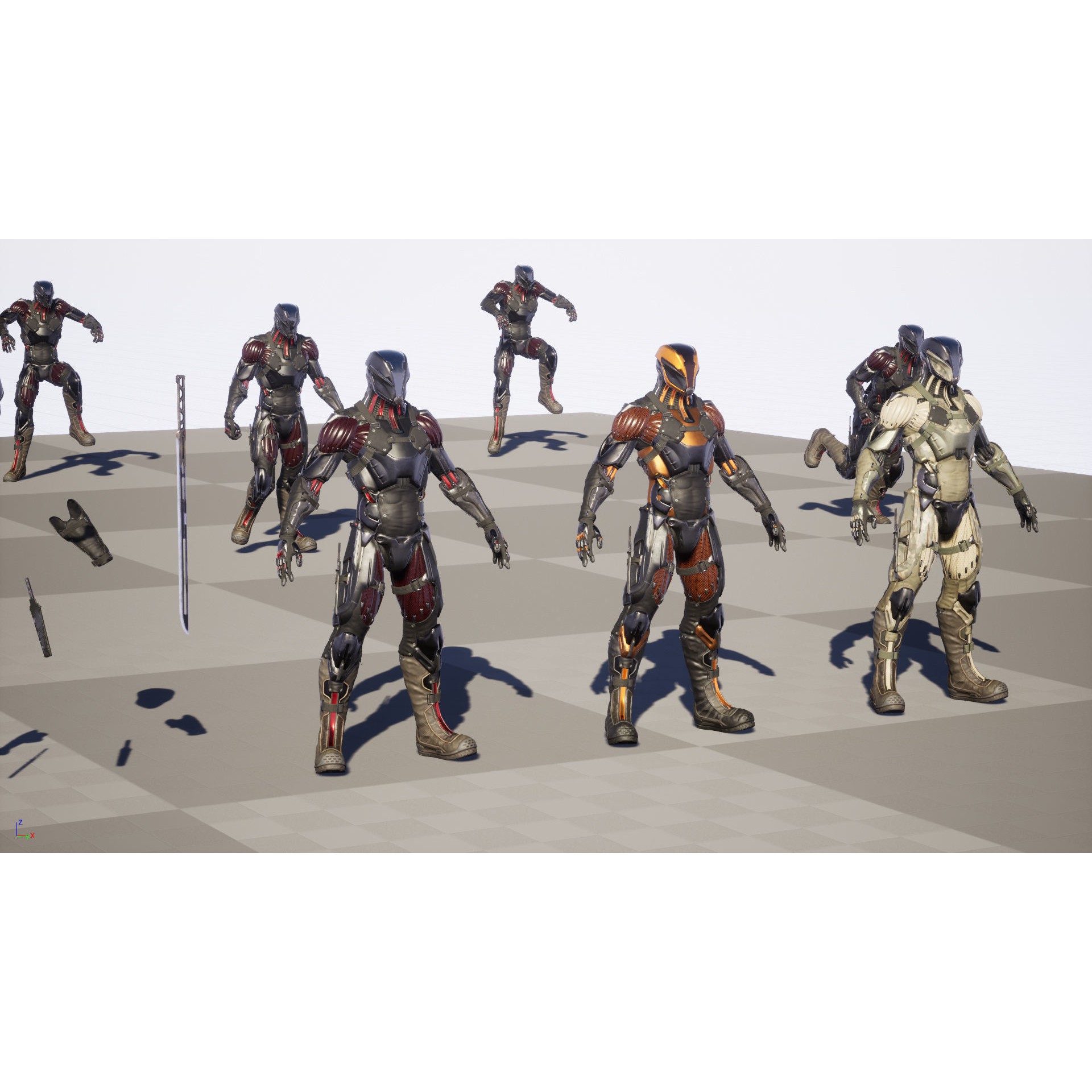 CyberNinja - Low-Poly Game-Ready 3D Model - View 35