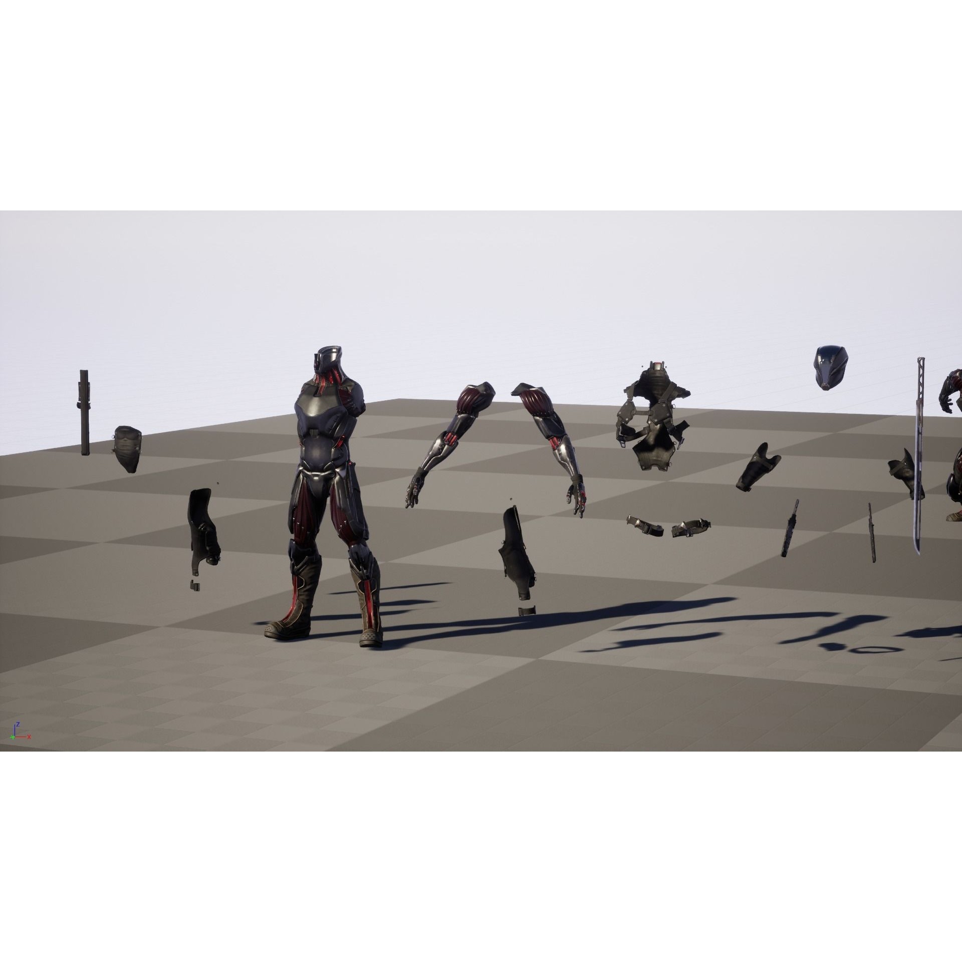CyberNinja - Low-Poly Game-Ready 3D Model - View 36
