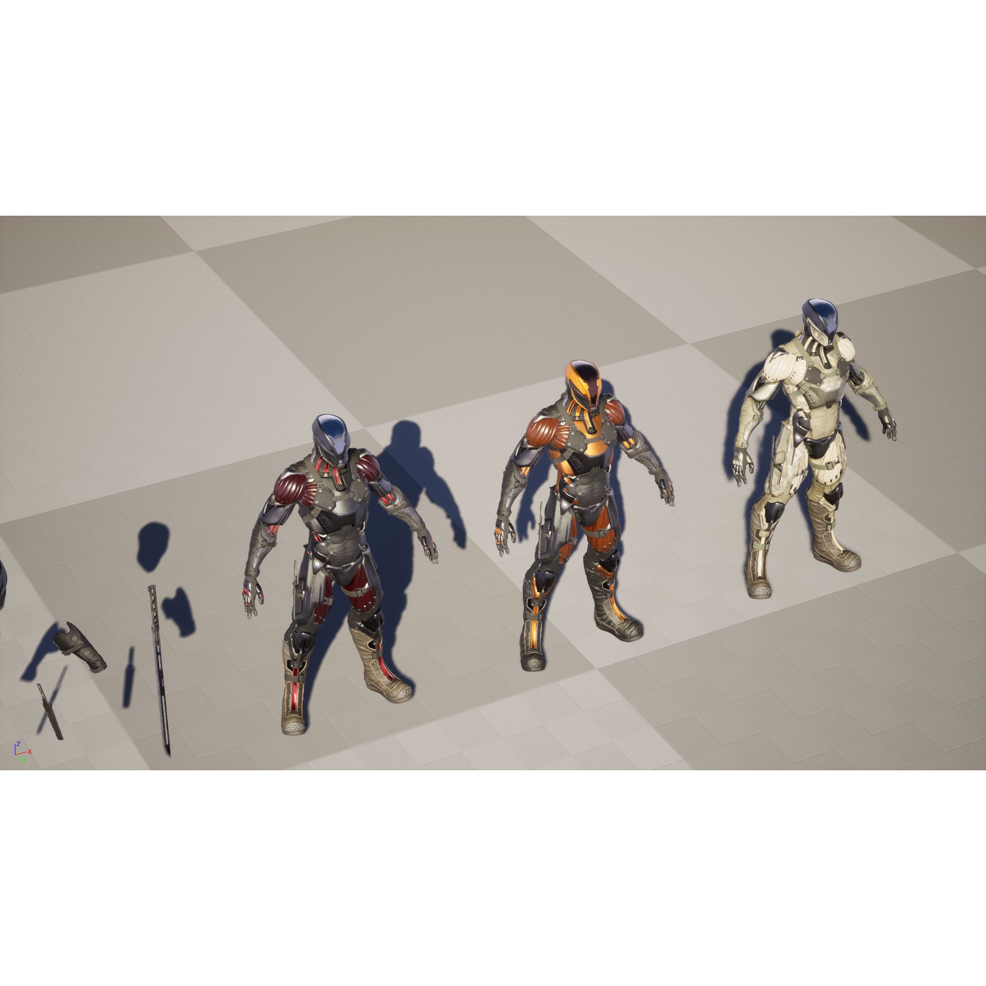 CyberNinja - Low-Poly Game-Ready 3D Model - View 37