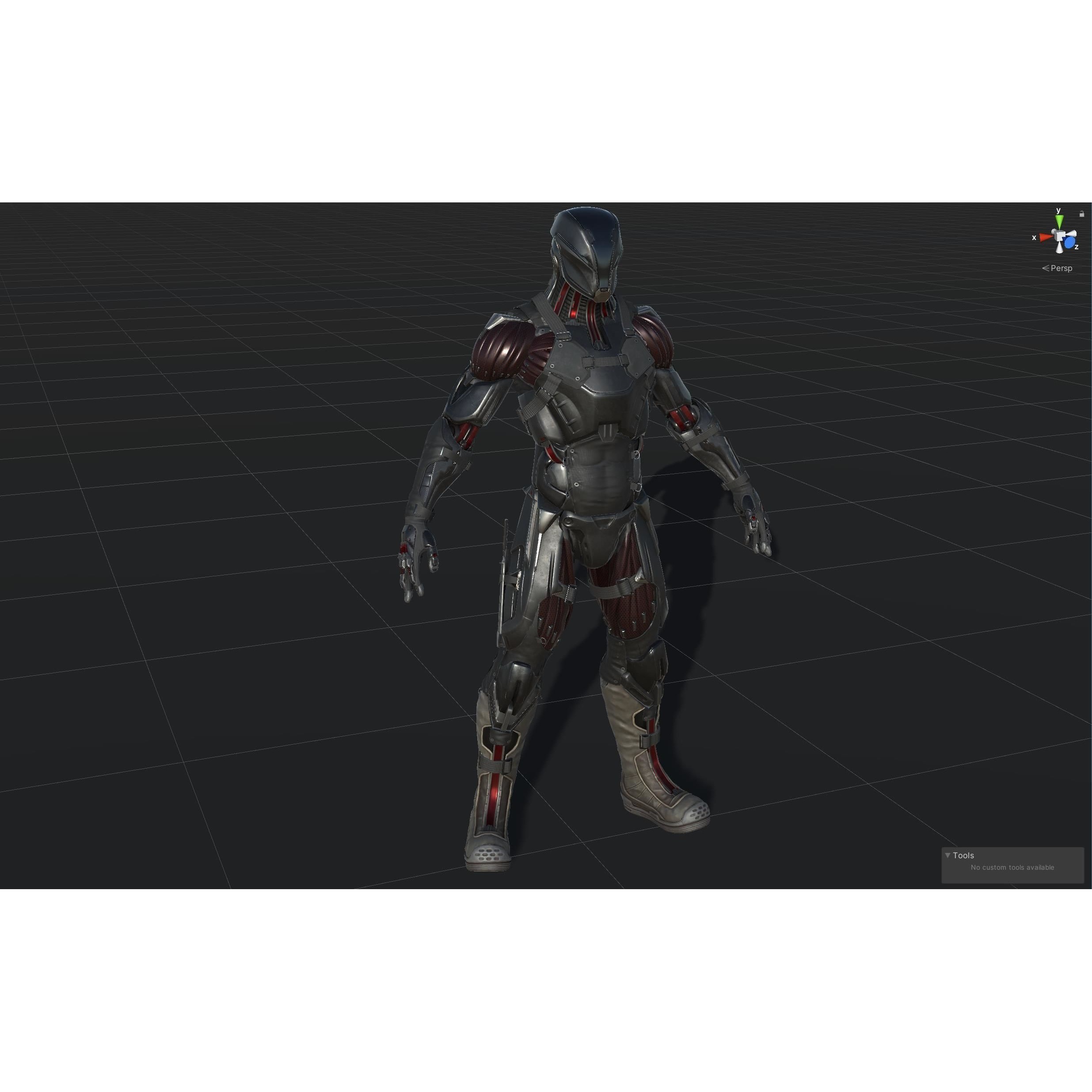 CyberNinja - Low-Poly Game-Ready 3D Model - View 40