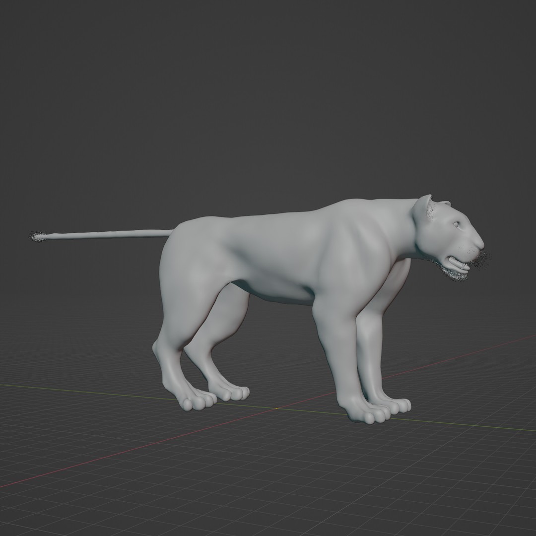 Lioness 3D Model – Rigged PBR Character for Animation, FBX - View 14