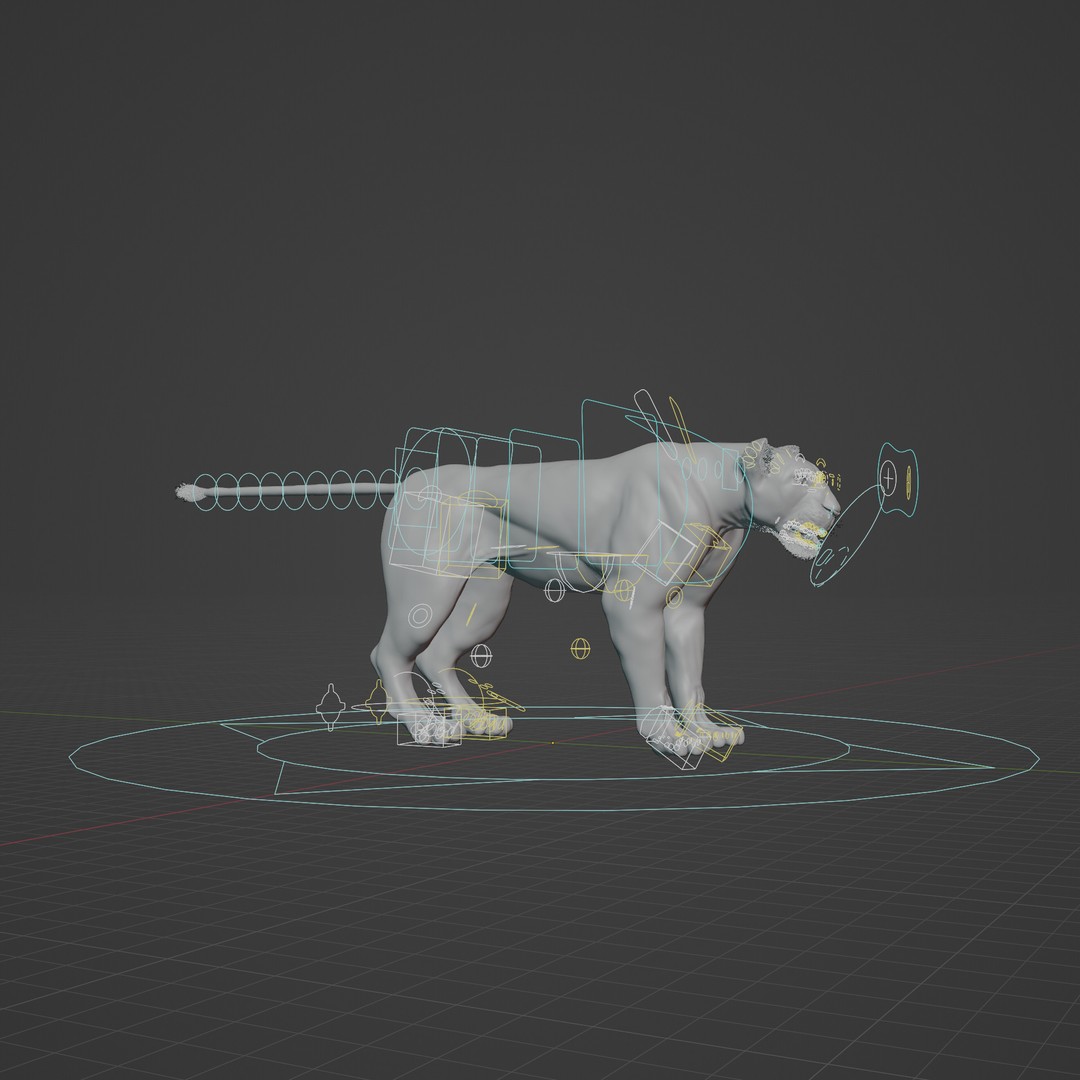Lioness 3D Model – Rigged PBR Character for Animation, FBX - View 17