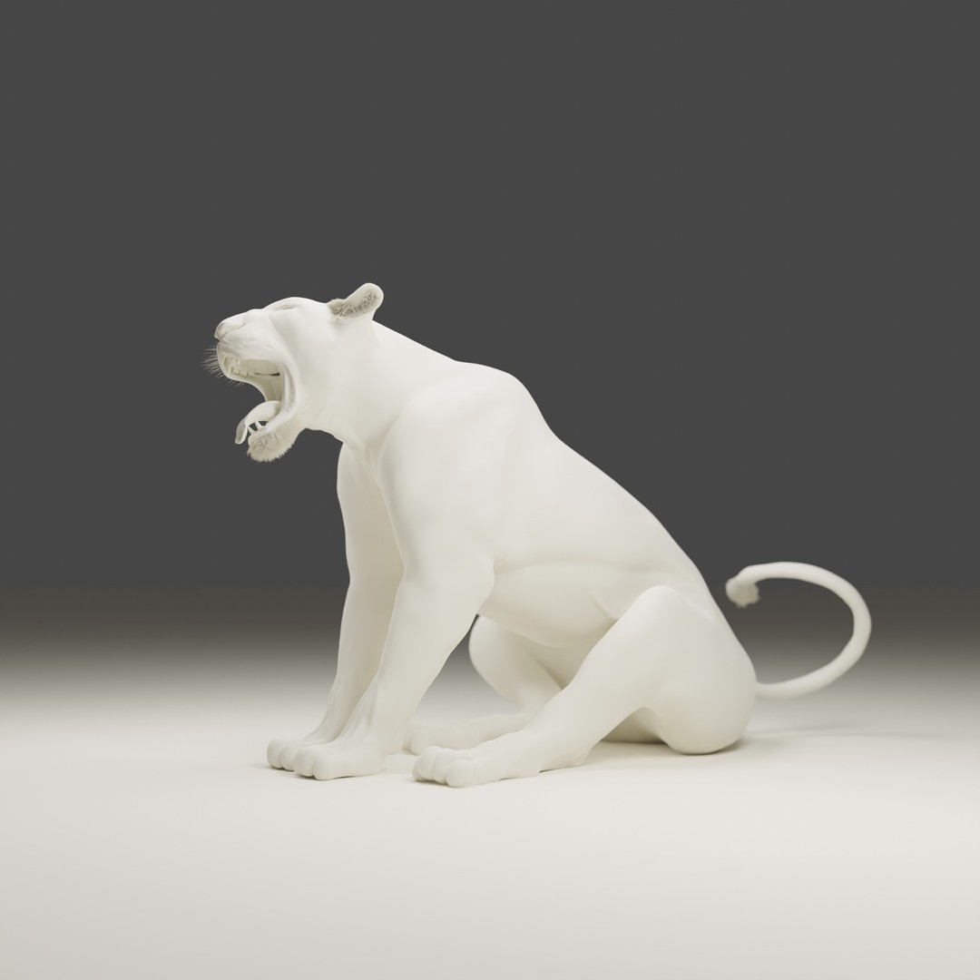 Lioness 3D Model – Rigged PBR Character for Animation, FBX - View 19