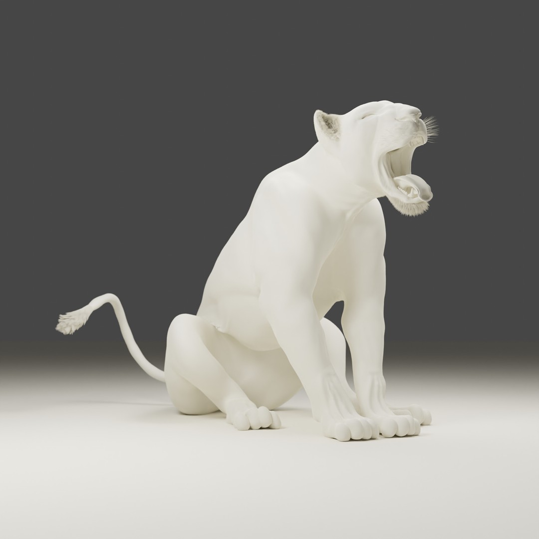Lioness 3D Model – Rigged PBR Character for Animation, FBX - View 20