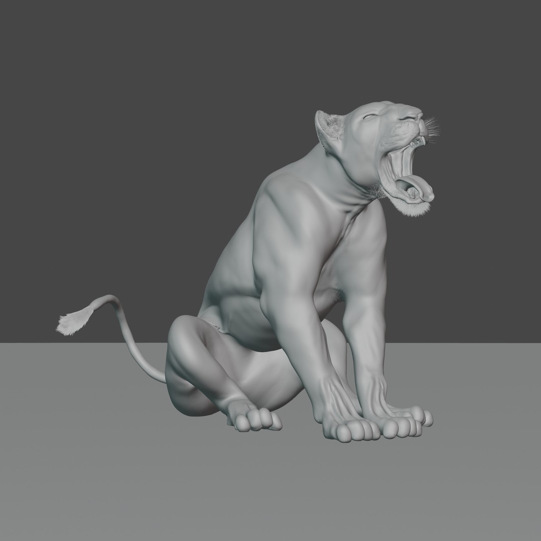 Lioness 3D Model – Rigged PBR Character for Animation, FBX - View 22