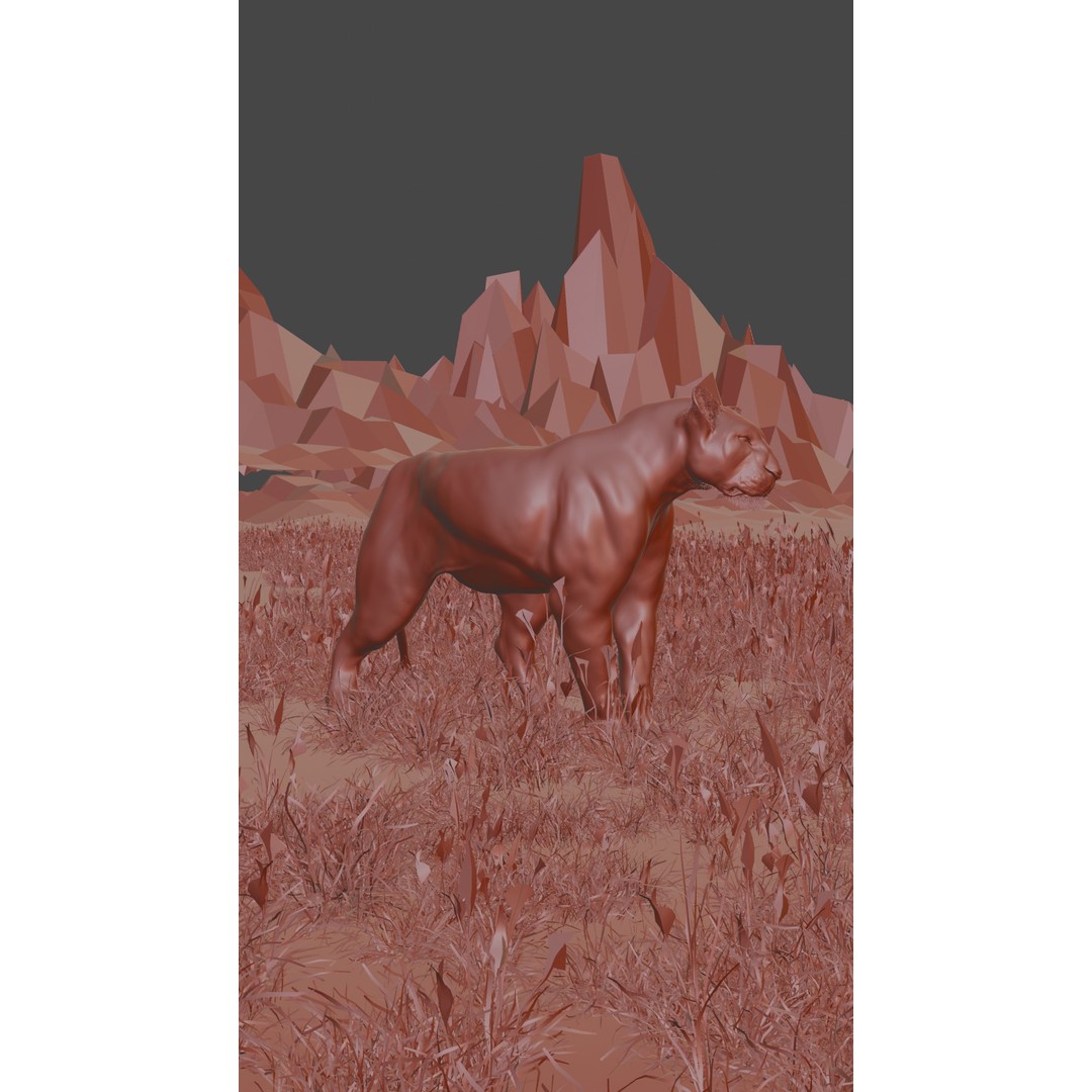 Lioness 3D Model – Rigged PBR Character for Animation, FBX - View 5