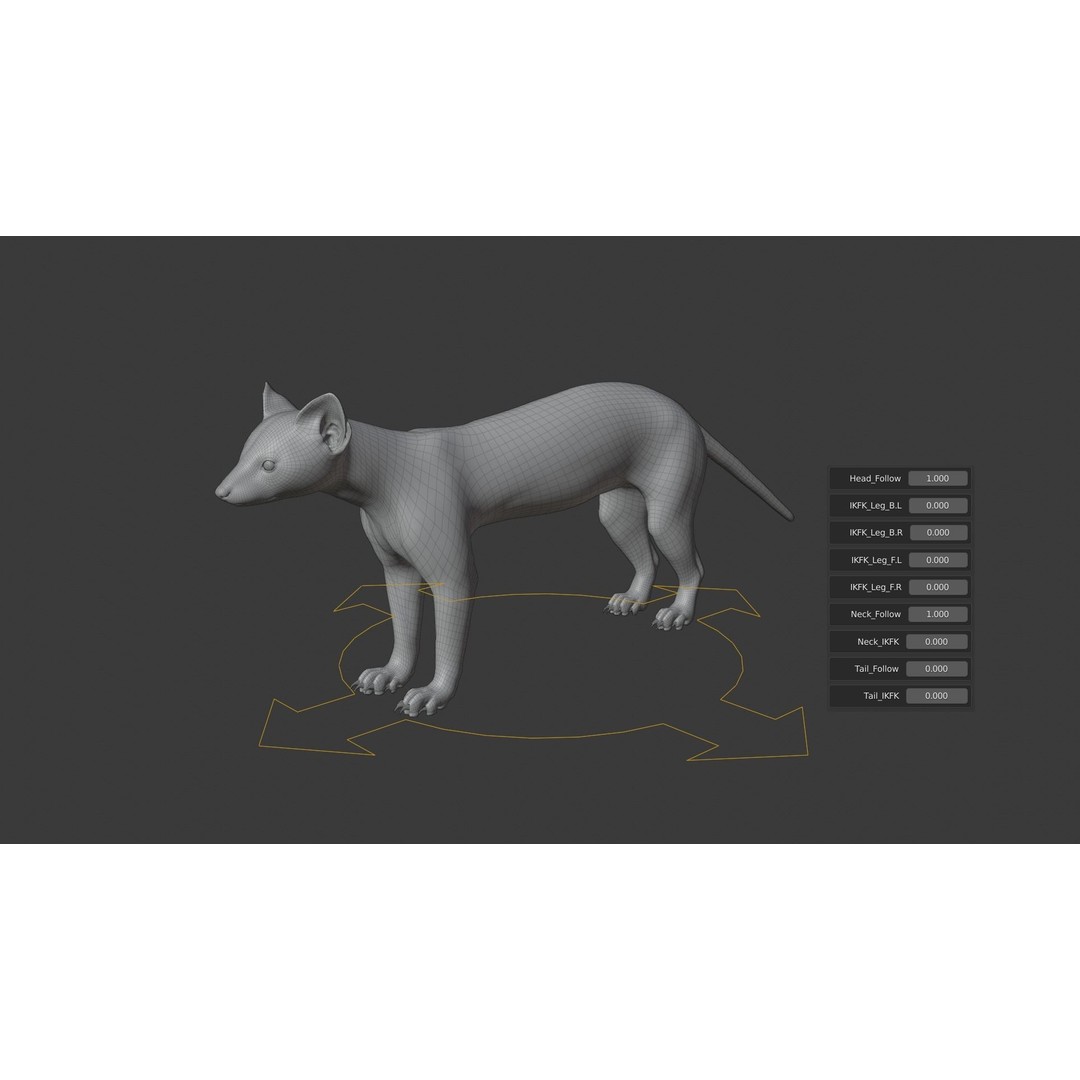 American Marten 3D Model – Animated Rigged Character with Textures - View 25