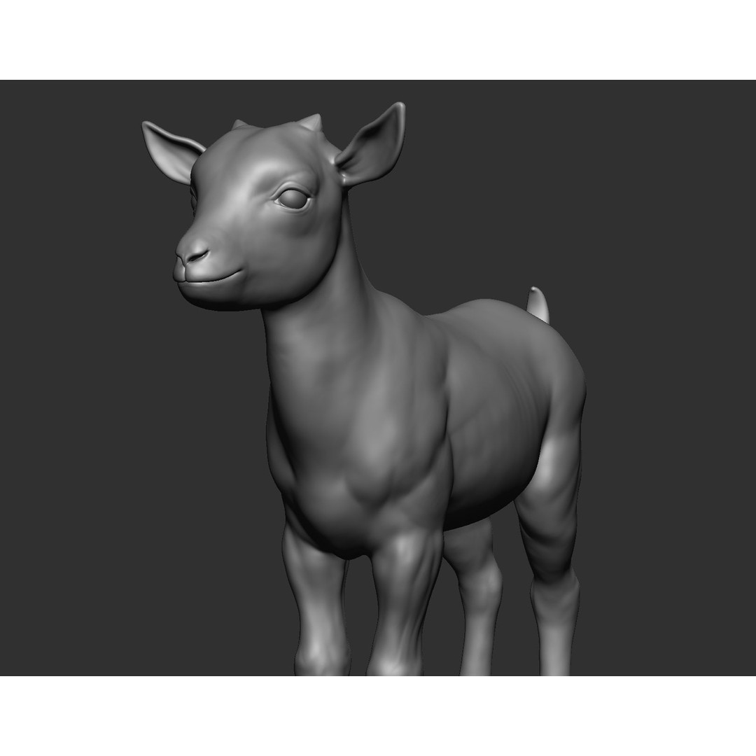 Domestic Baby Animals 3D Model – Realistic Farm Animals, OBJ & ZTL - View 48