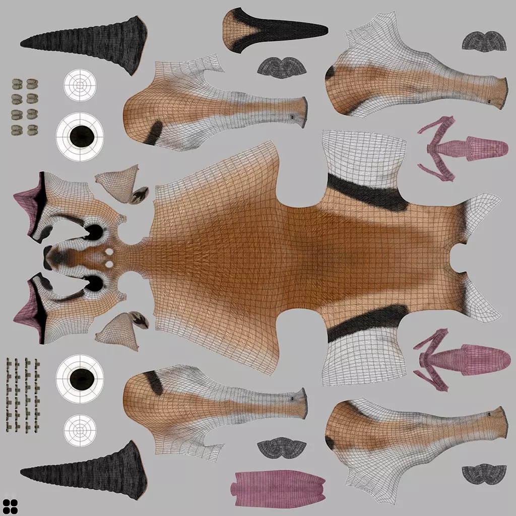 Gazelle 3D Model – Rigged High-Detail Animal Asset, Maya
