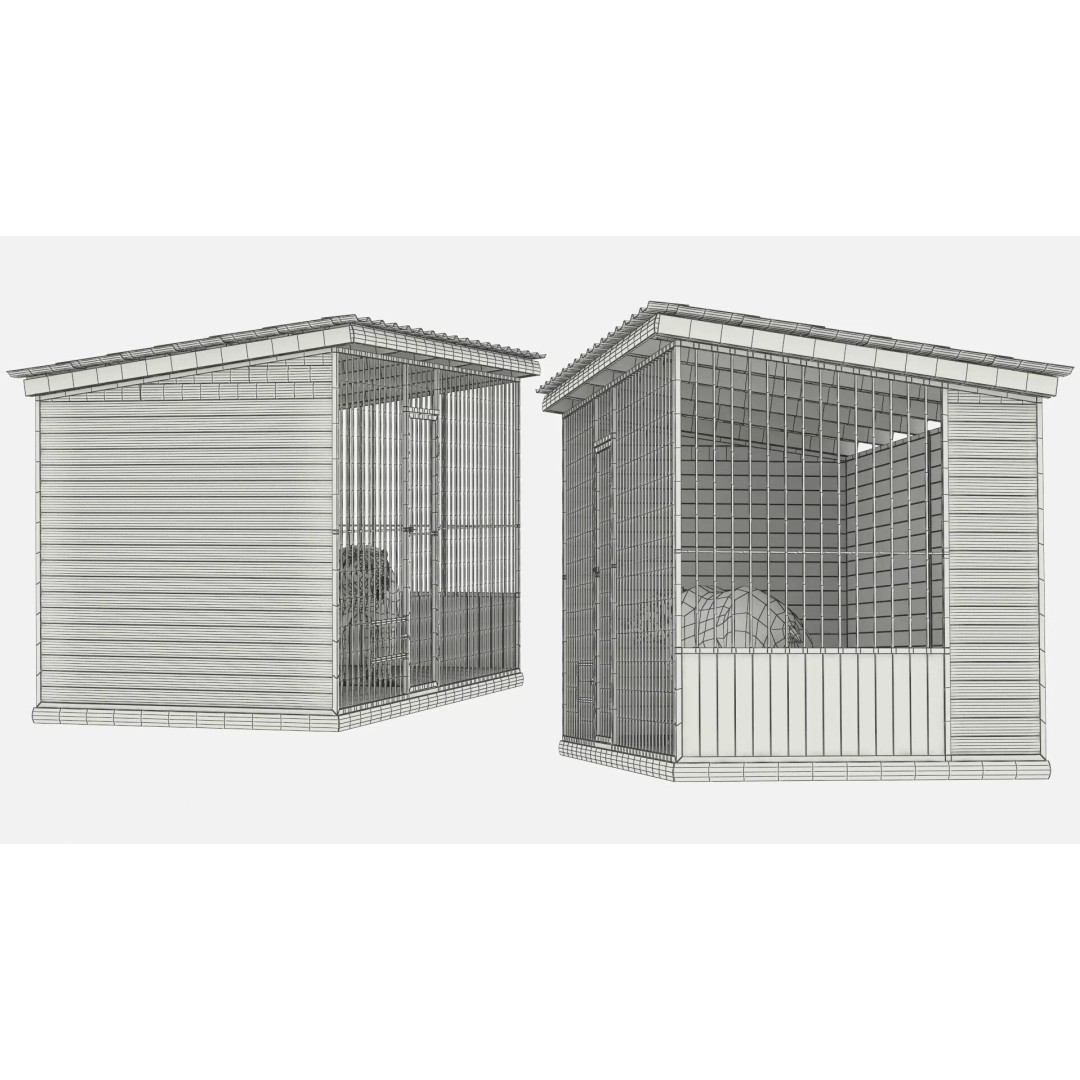 Brown Bear 3D Model – Realistic Fur in Cage, PBR Textures - View 12