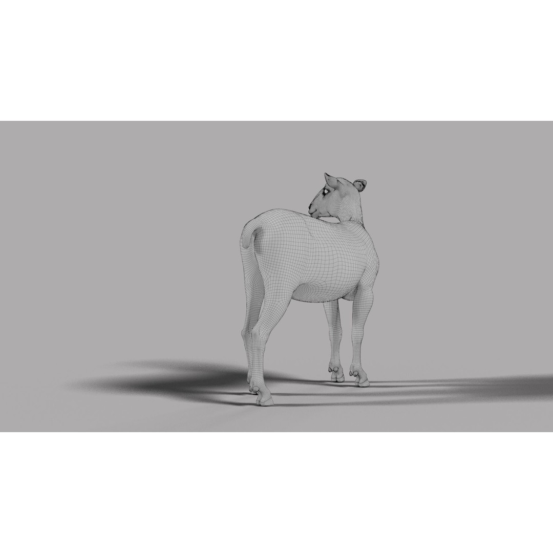 Young Sheep 3D Model – Rigged Animal with Animation, Blender, OBJ