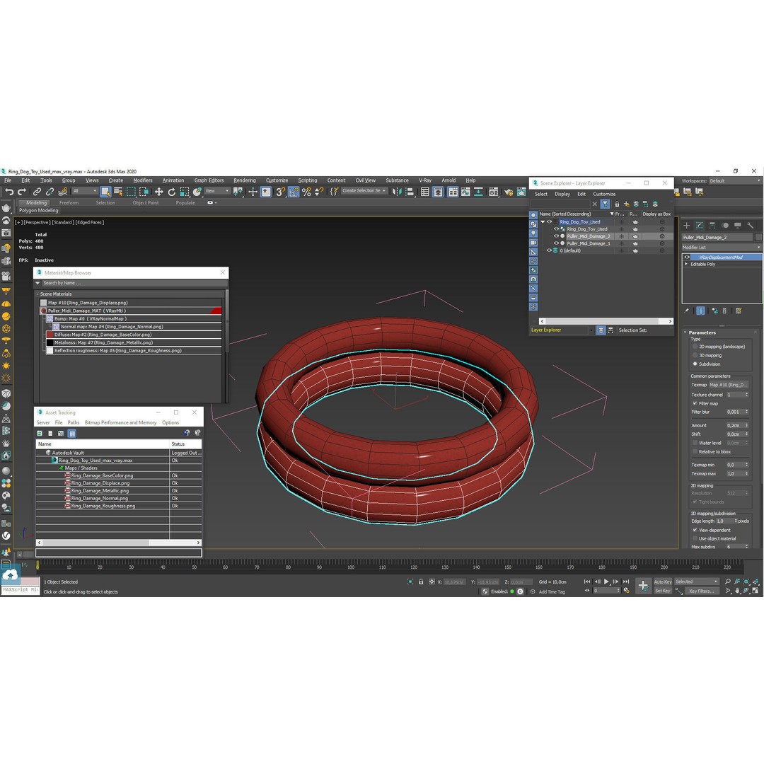Ring Dog Toy 3D Model – Interactive Training Tool, PBR Textures, FBX - View 15