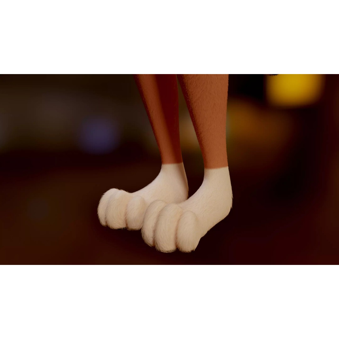 Tess Anthro Tiger 3D Model – Low Poly Rigged Character, Blender, FBX - View 10