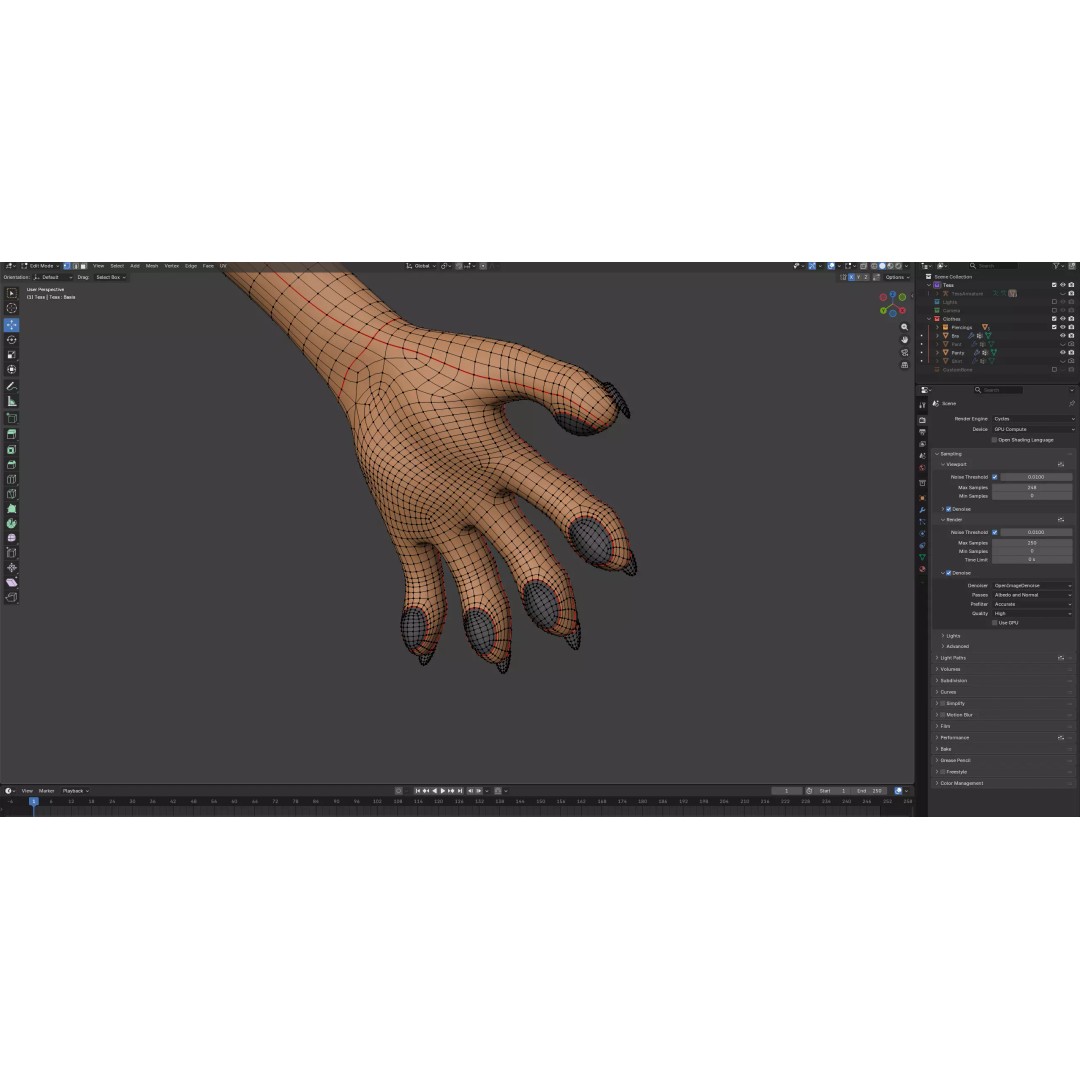 Tess Anthro Tiger 3D Model – Low Poly Rigged Character, Blender, FBX - View 33