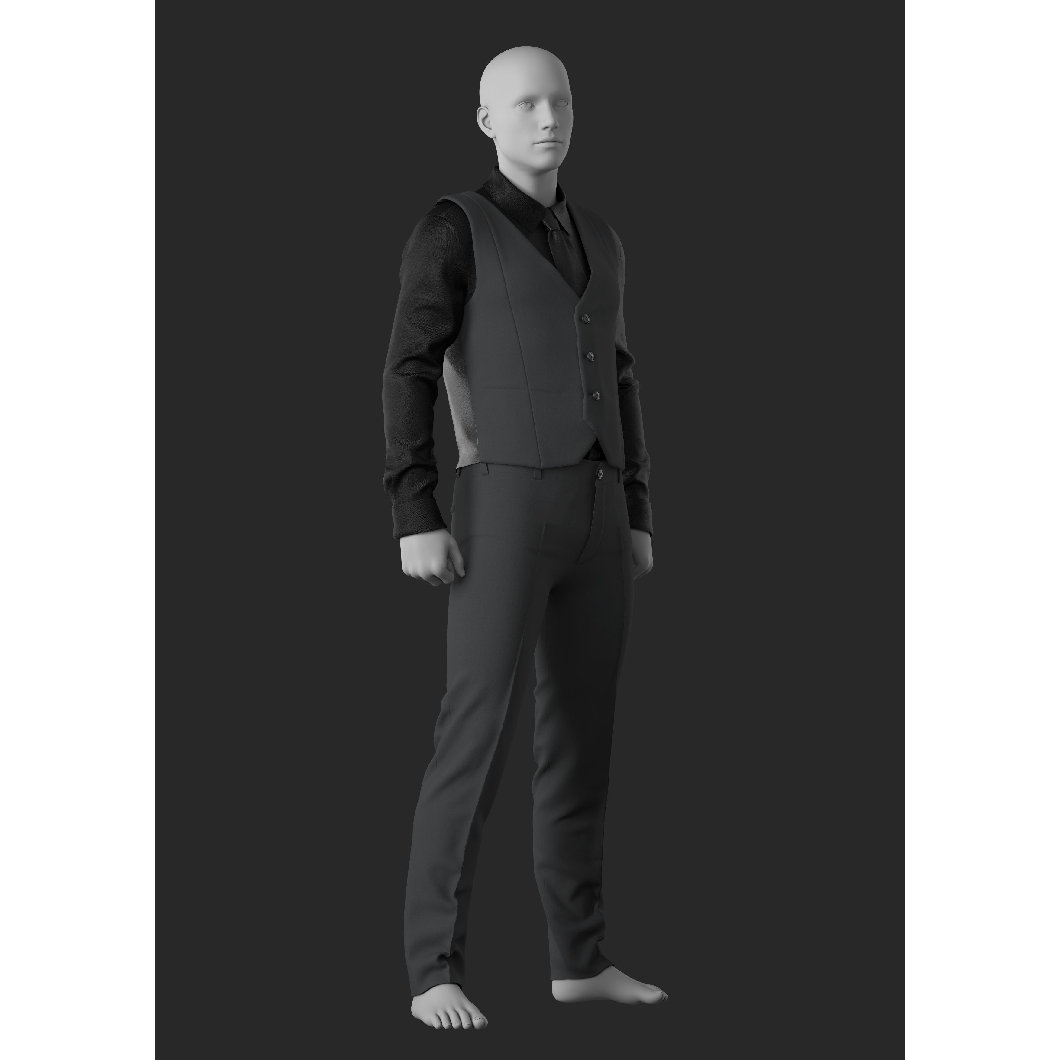 Mens Outfit 30 - Game-Ready 3D Model - View 10