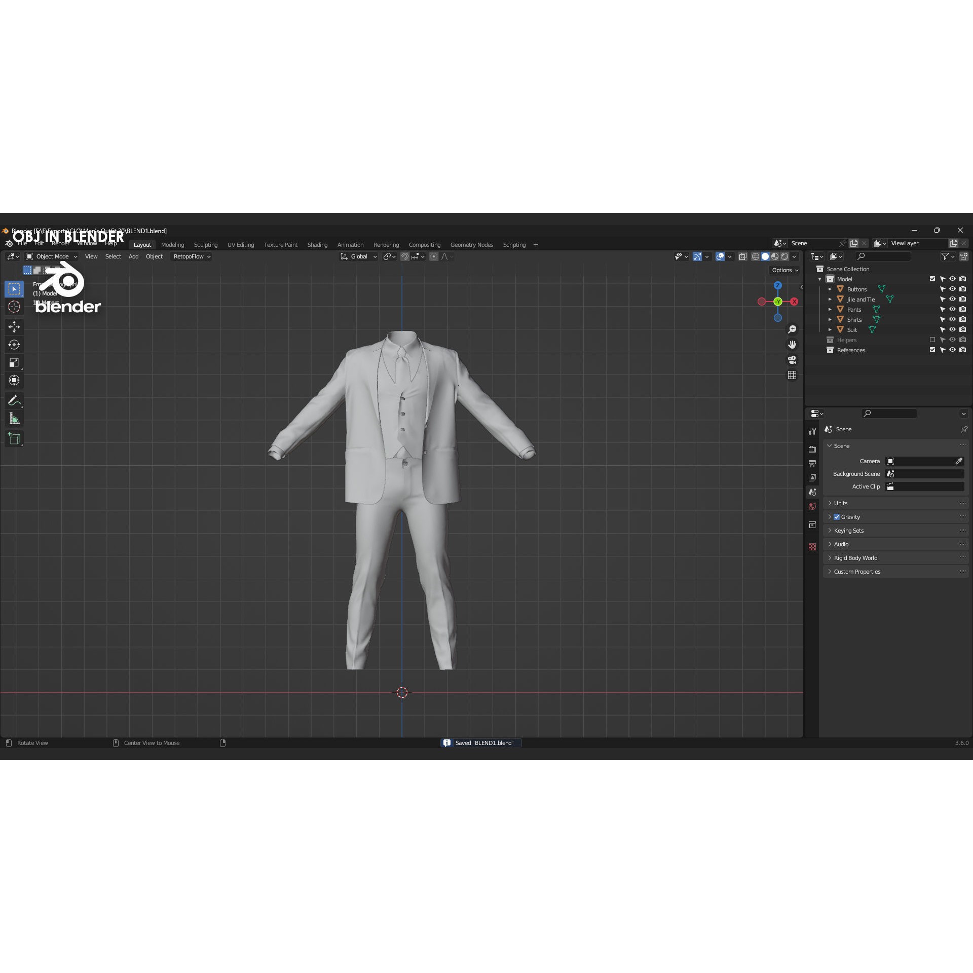 Mens Outfit 30 - Game-Ready 3D Model - View 13