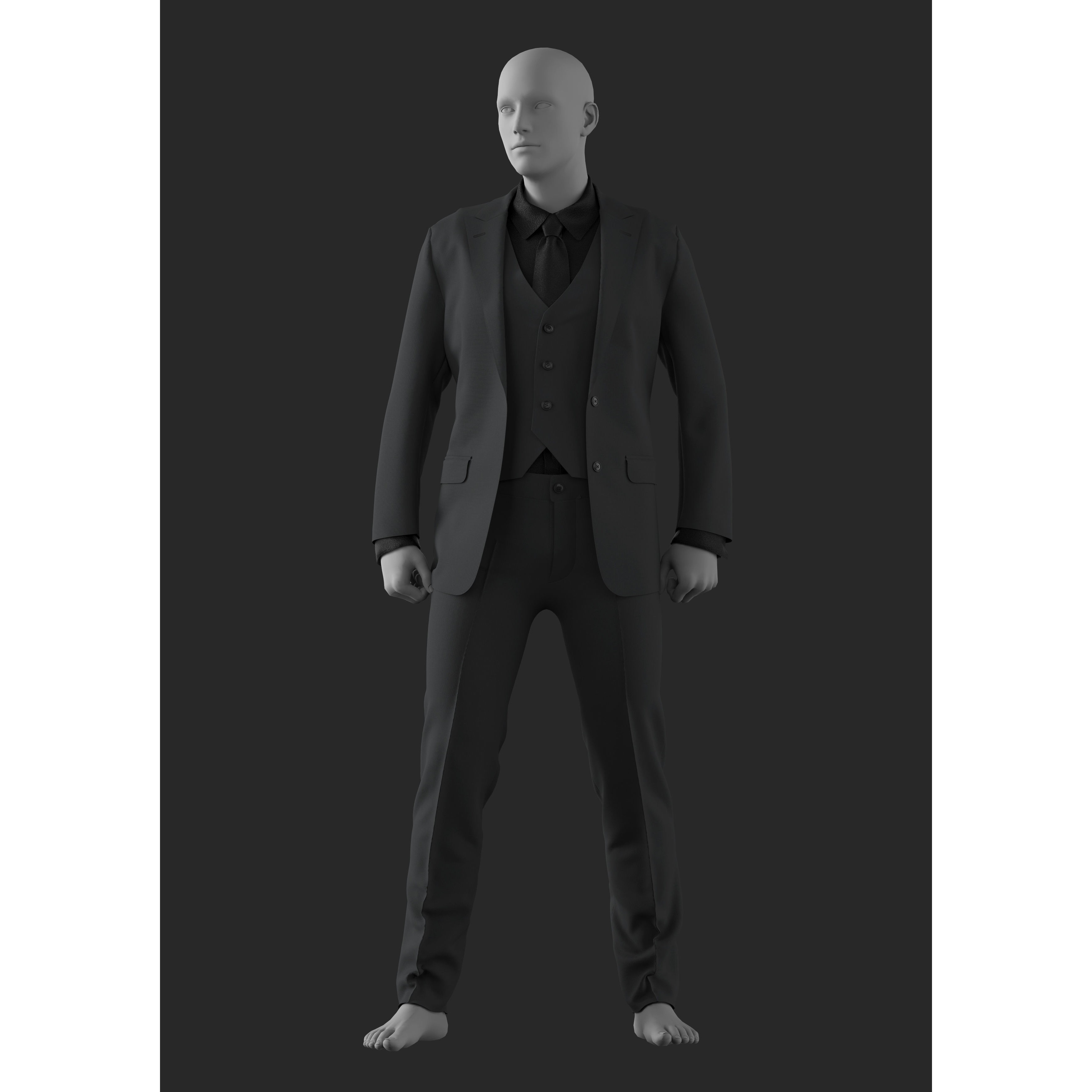 Mens Outfit 30 - Game-Ready 3D Model - View 3