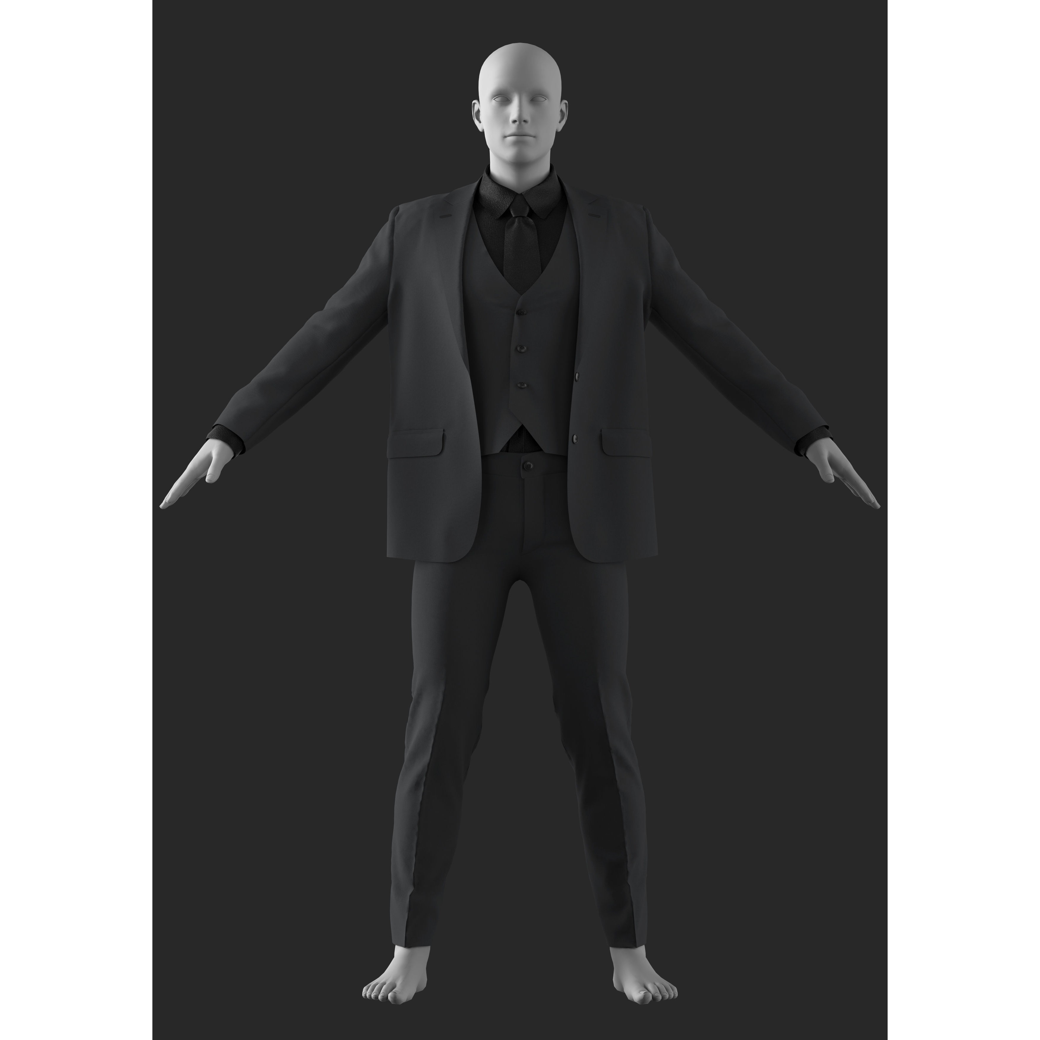 Mens Outfit 30 - Game-Ready 3D Model - View 4