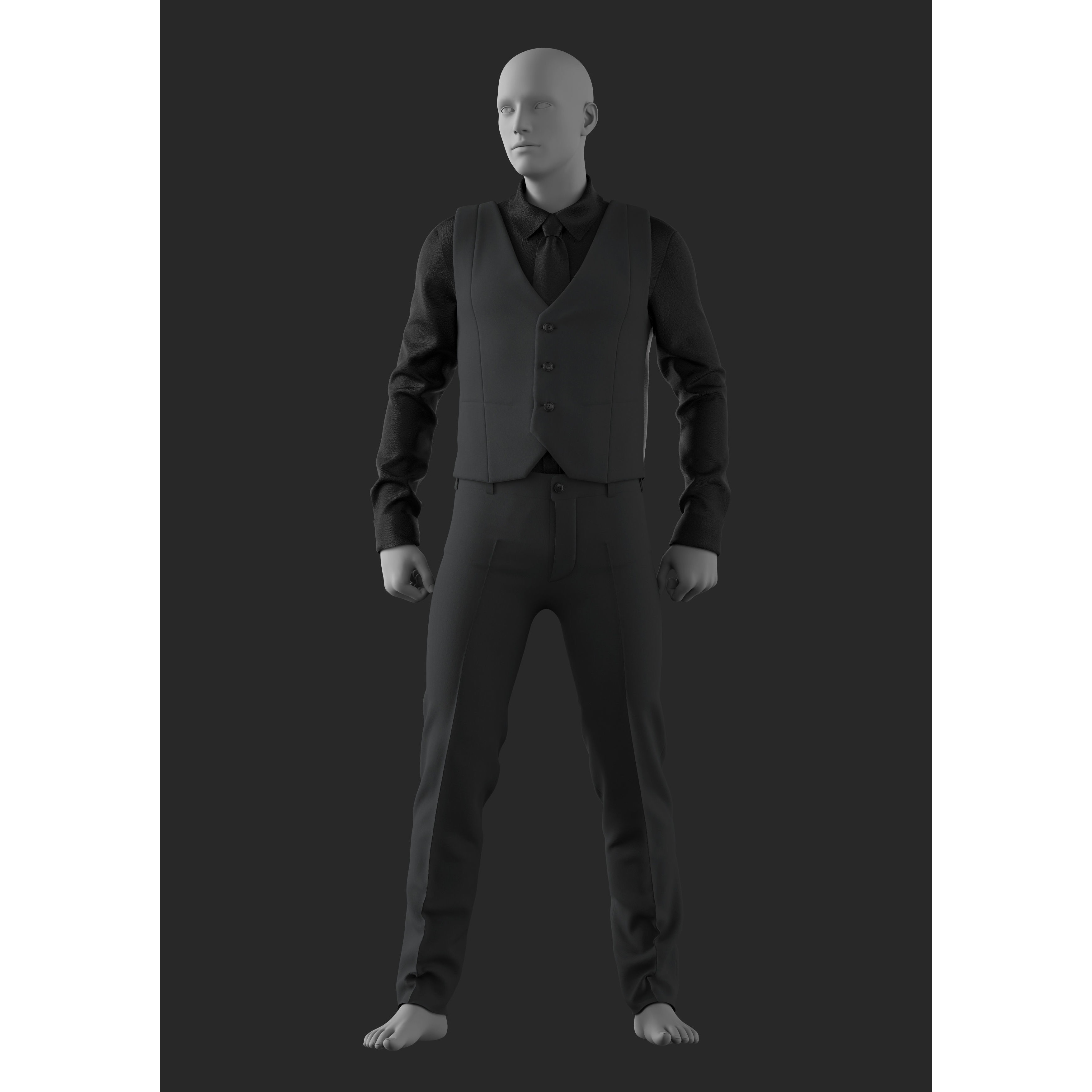 Mens Outfit 30 - Game-Ready 3D Model - View 9