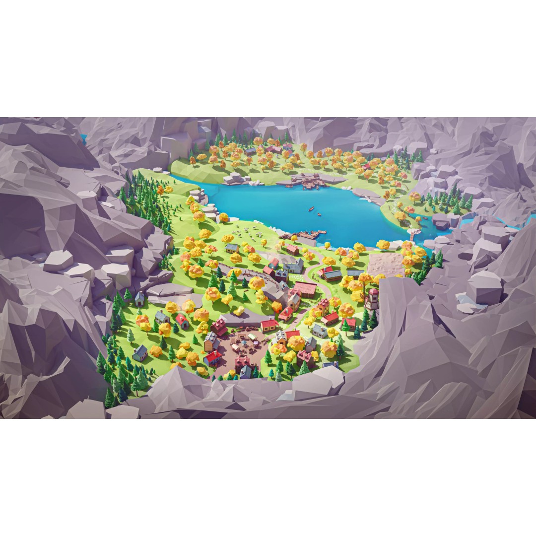 Village 2 3D Model – Low Poly Game Asset Pack for Environments - View 13