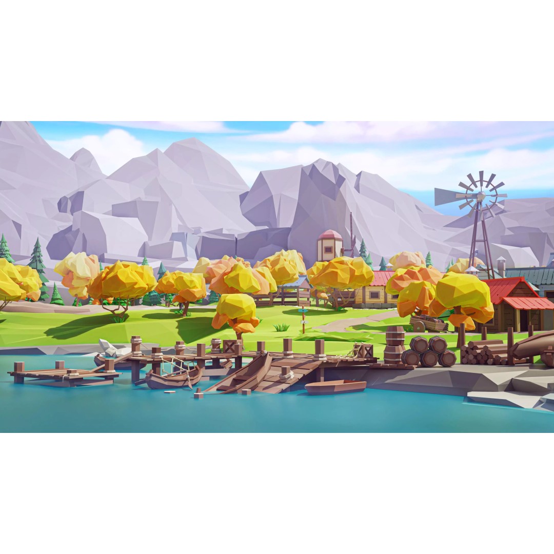 Village 2 3D Model – Low Poly Game Asset Pack for Environments - View 19