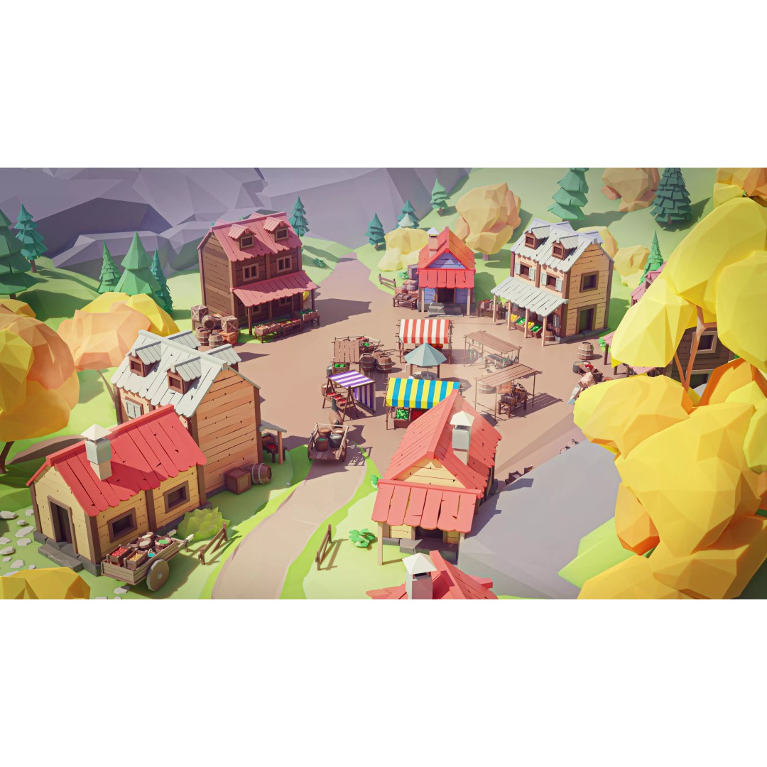 Village 2 3D Model – Low Poly Game Asset Pack for Environments - View 22