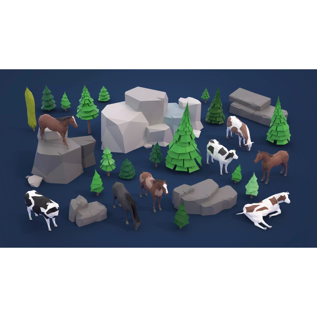 Village 2 3D Model – Low Poly Game Asset Pack for Environments - View 27