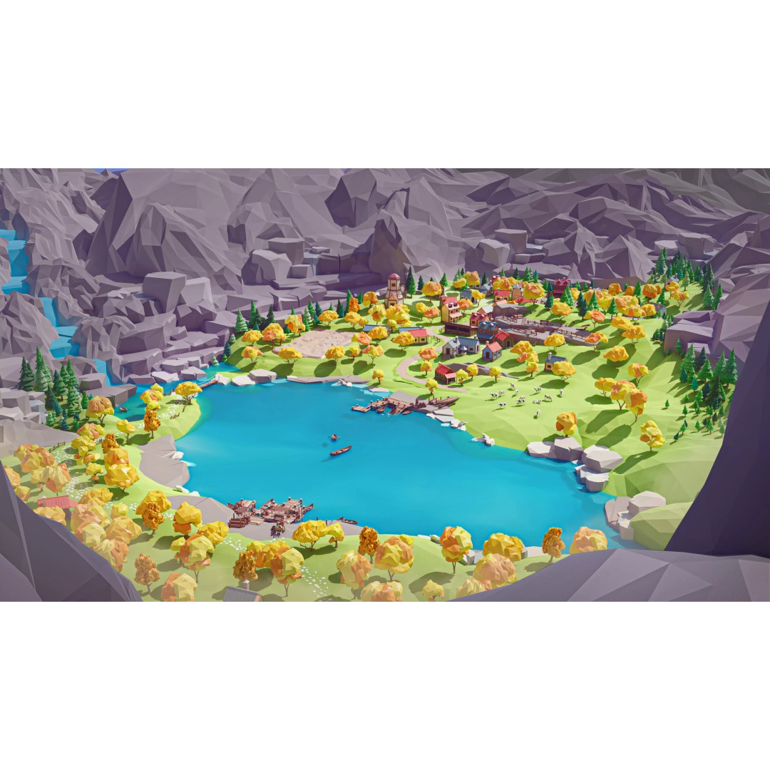 Village 2 3D Model – Low Poly Game Asset Pack for Environments - View 8