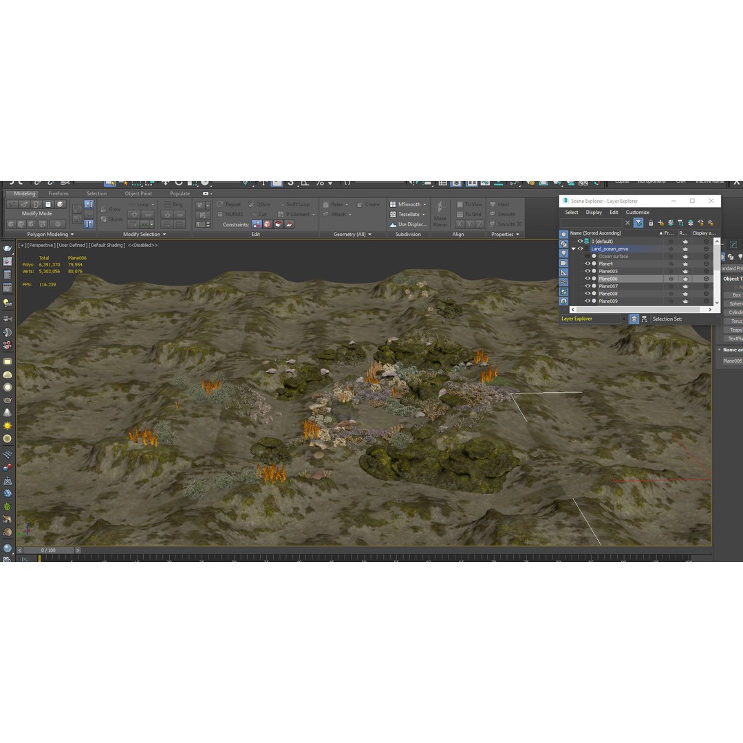 Underwater Coral Reef Habitat 3D Model – Low Poly Game Asset, FBX