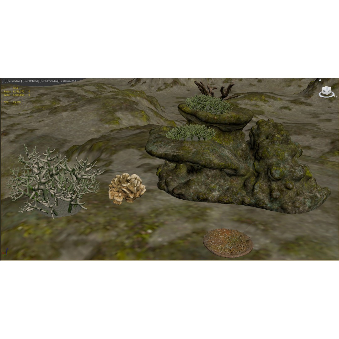 Underwater Coral Reef Habitat 3D Model – Low Poly Game Asset, FBX - View 17