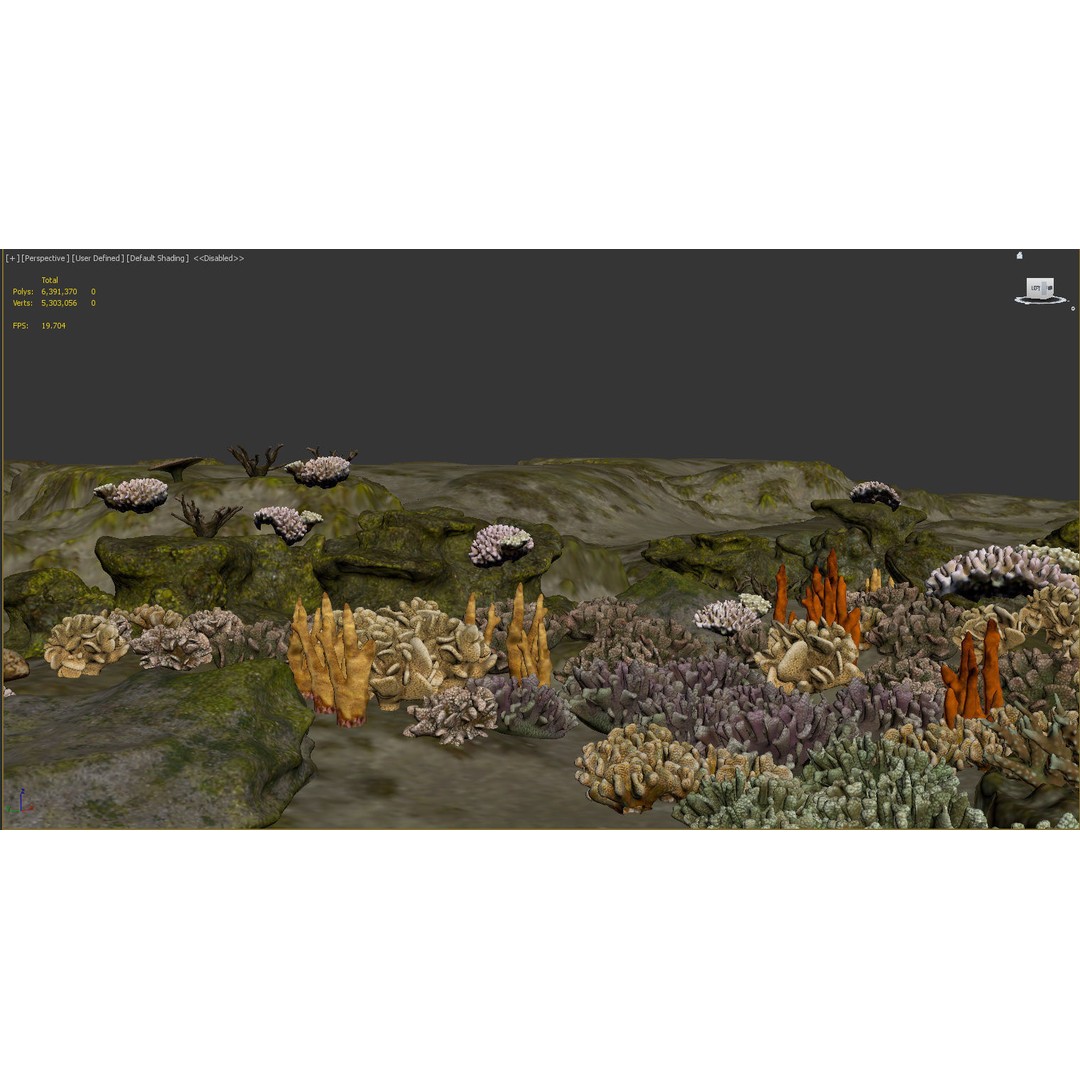 Underwater Coral Reef Habitat 3D Model – Low Poly Game Asset, FBX - View 18