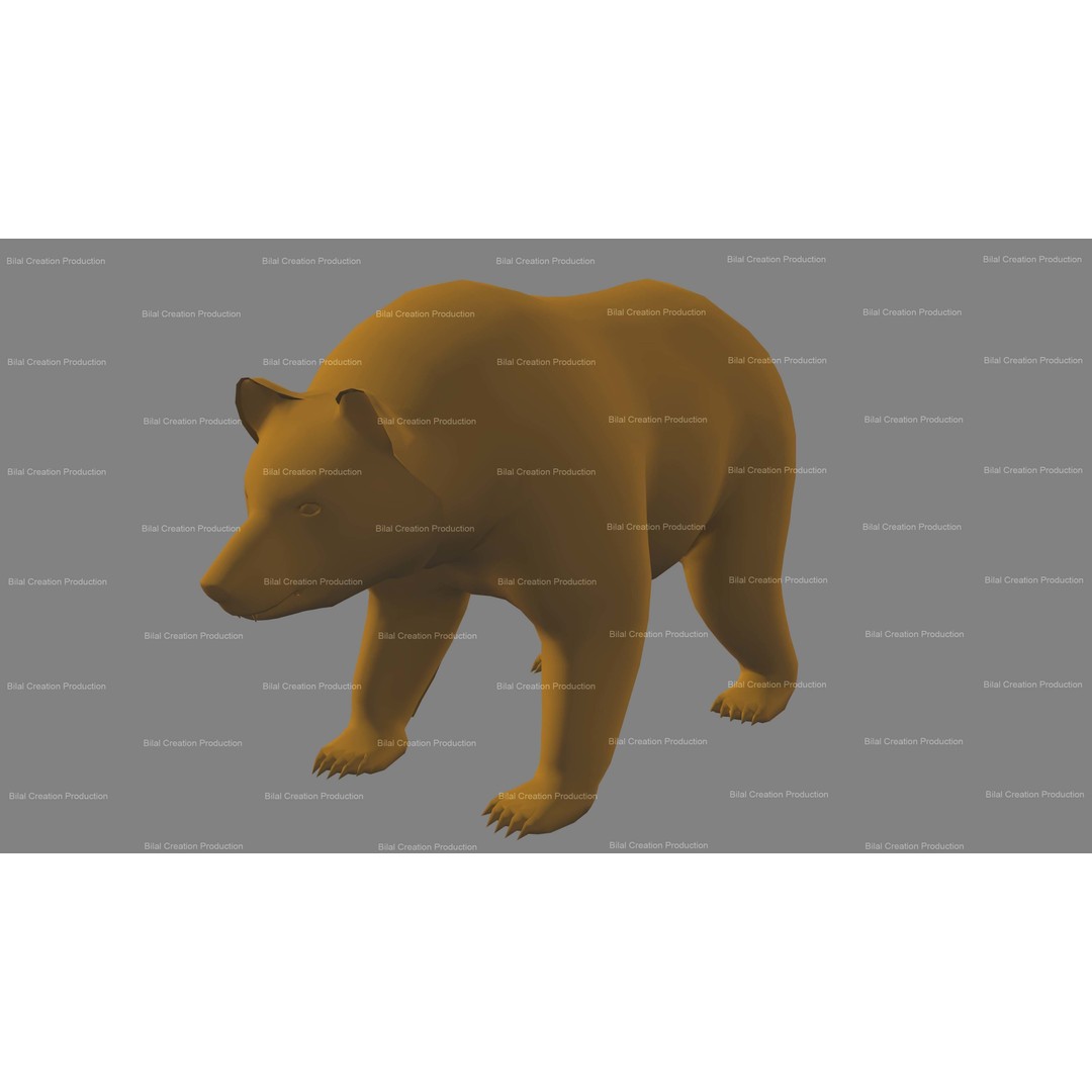Rigged Bear 3D Model – Low Poly Animated Character, FBX, Blender - View 19