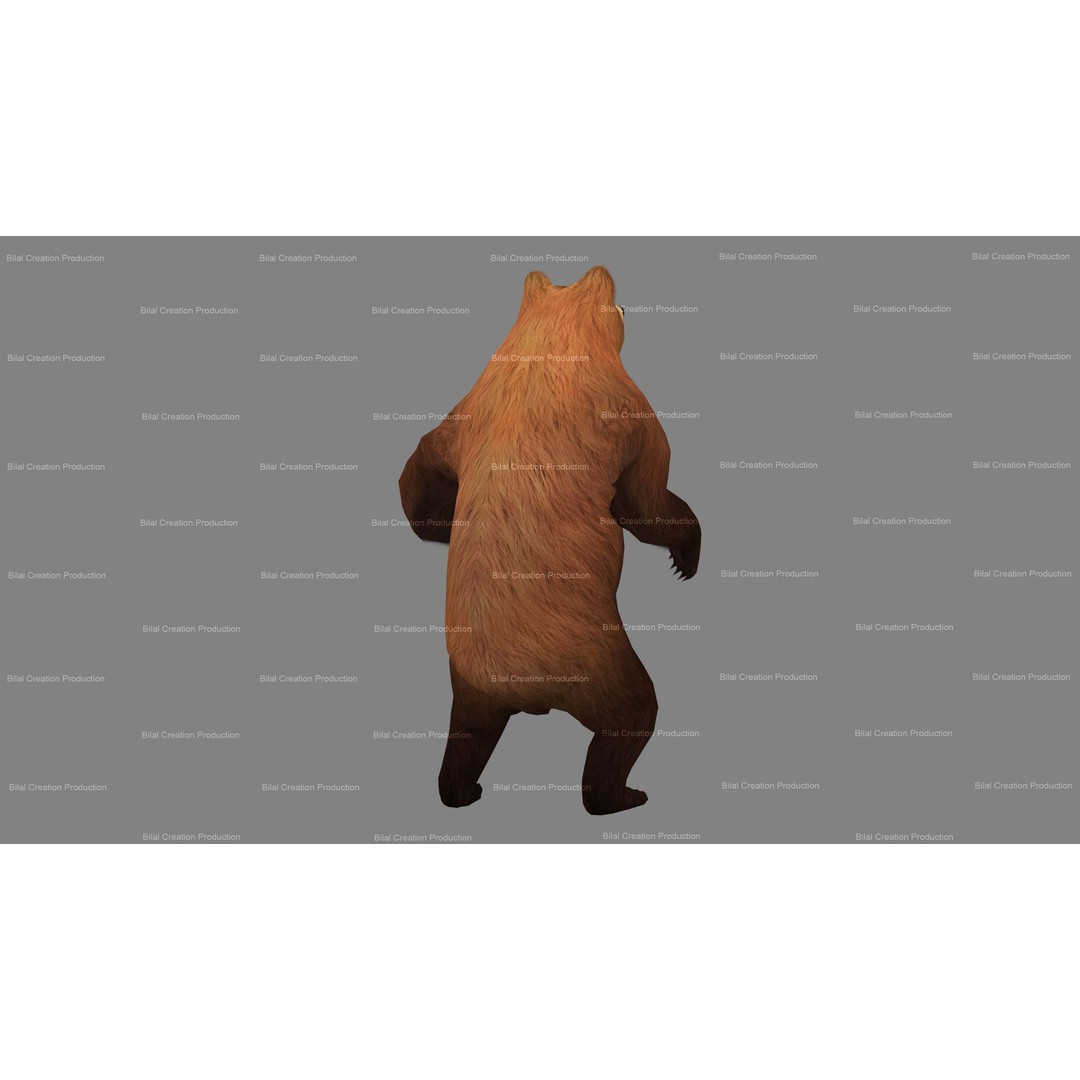 Rigged Bear 3D Model – Low Poly Animated Character, FBX, Blender - View 9