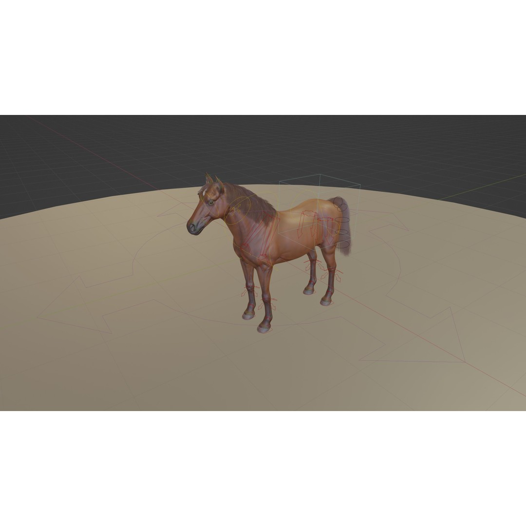 Rigged Horse 3D Model – PBR Realistic Animal for Animation, FBX, OBJ - View 29