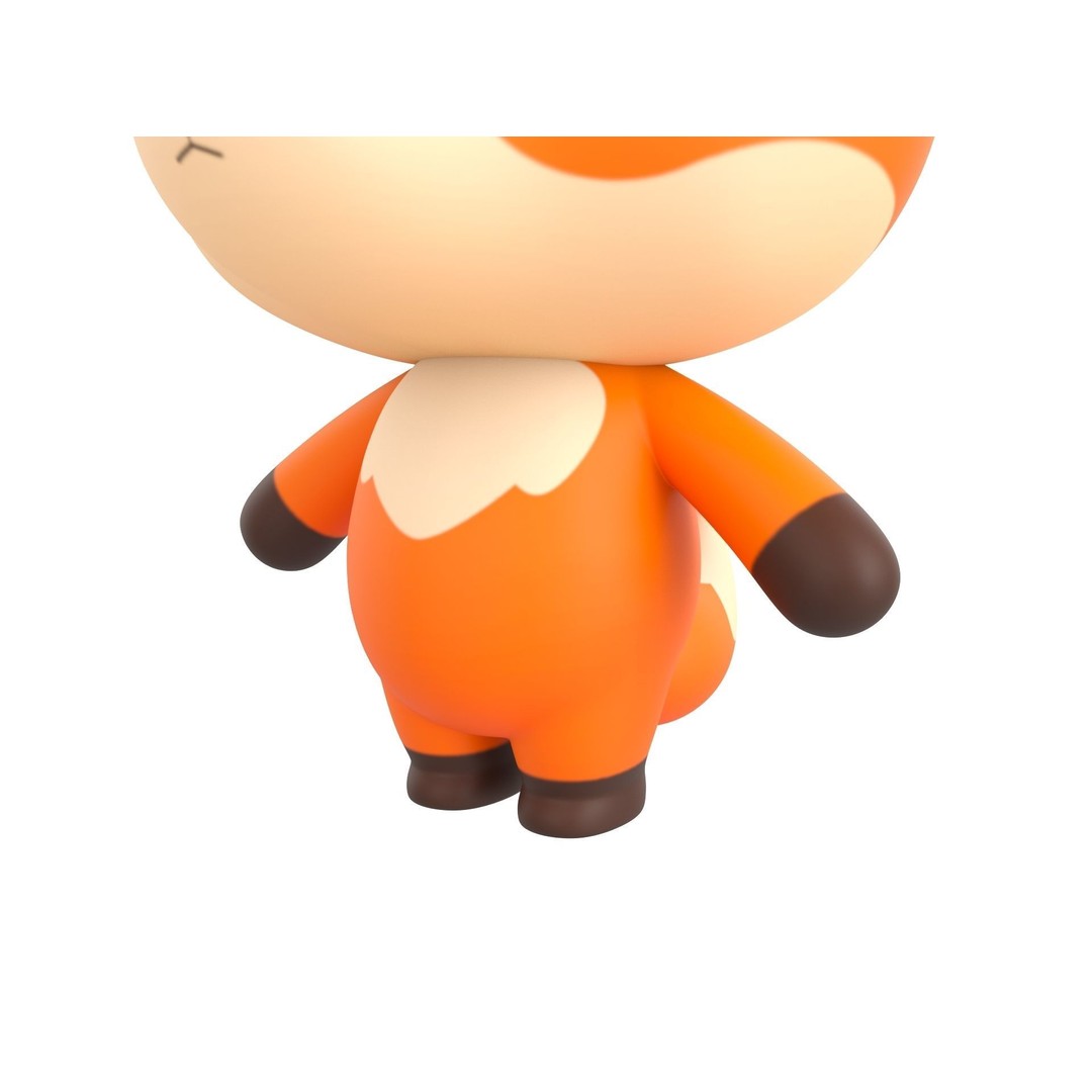 Fox 3D Model – Cute Cartoon Character, PBR Textures, FBX/OBJ - View 10