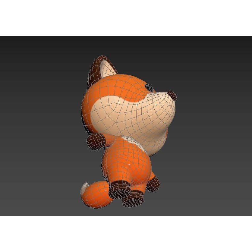 Fox 3D Model – Cute Cartoon Character, PBR Textures, FBX/OBJ - View 15