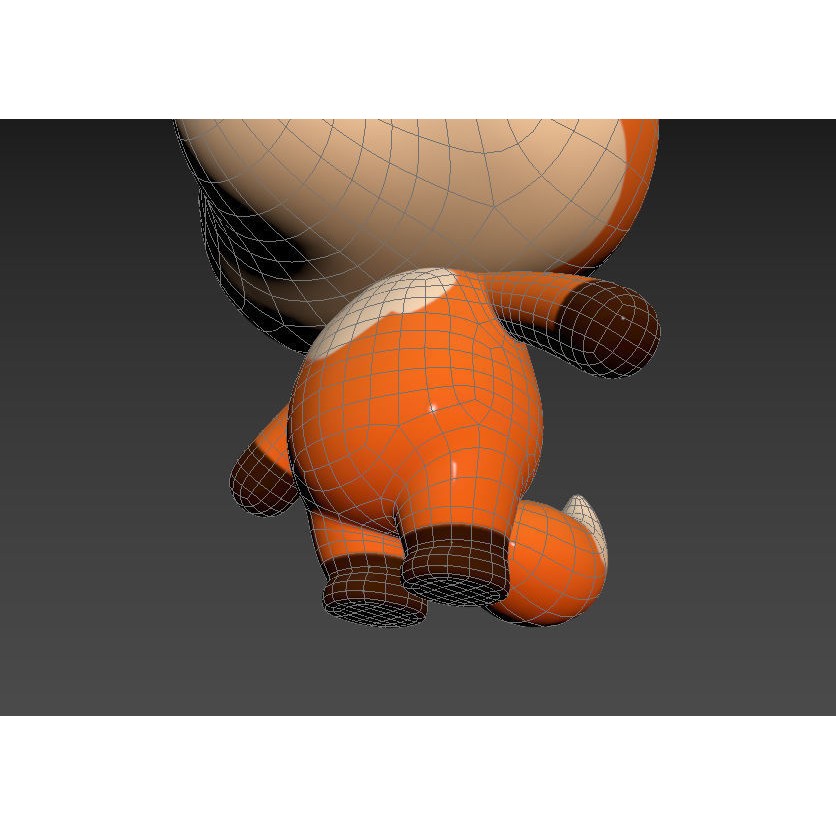 Fox 3D Model – Cute Cartoon Character, PBR Textures, FBX/OBJ - View 21